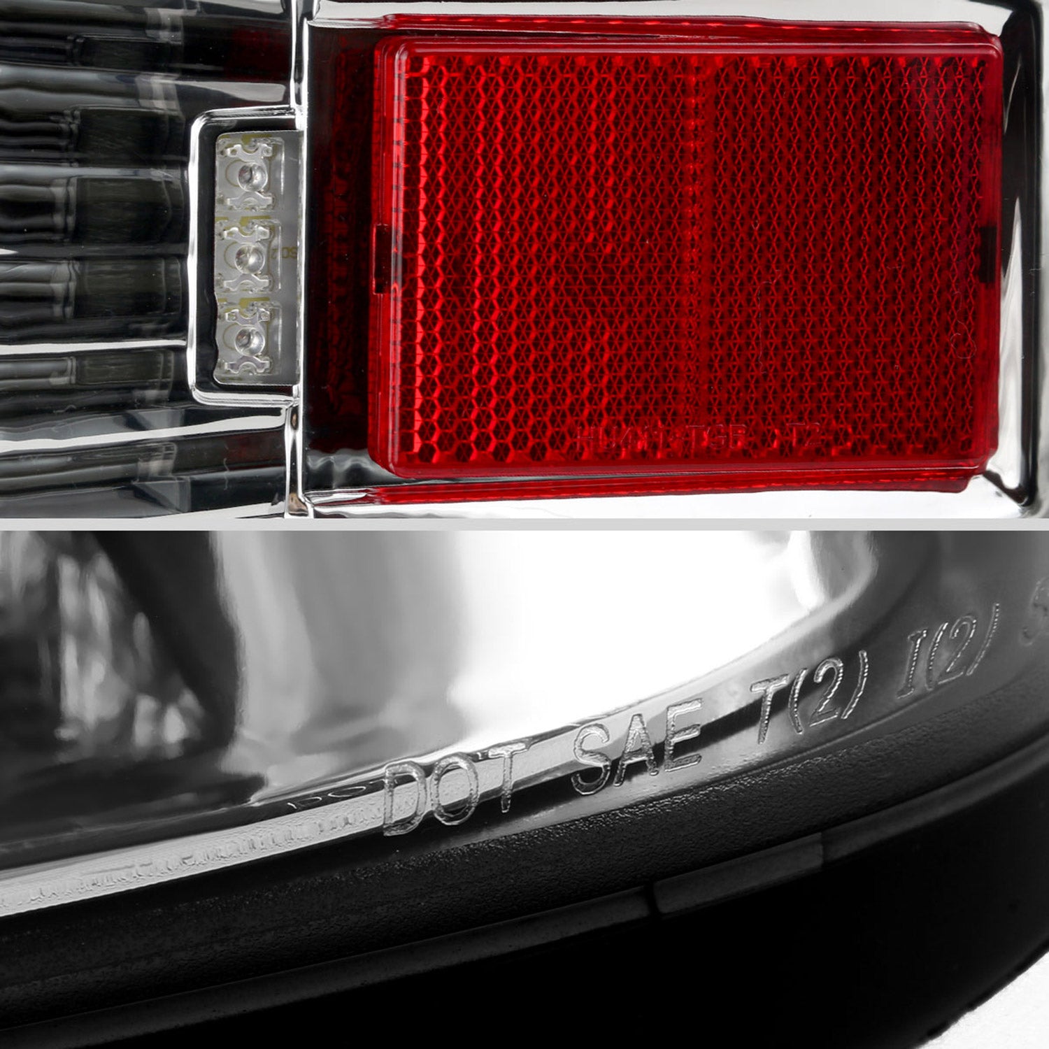2014-2018 Chevy Silverado 1500 2500HD /Sierra 3500HD LED Tail Lights Chrome