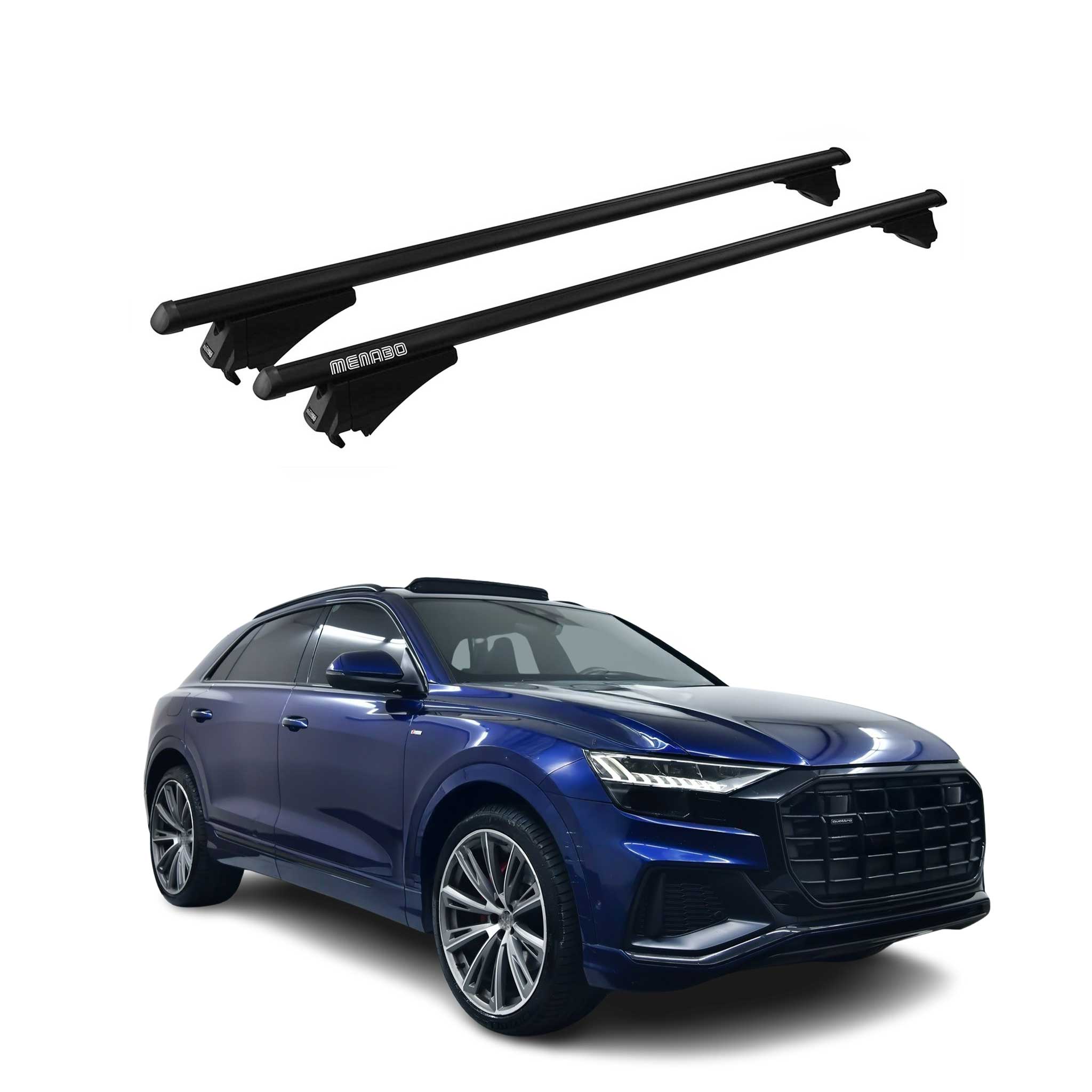 2019-2024 Audi Q8 Roof Rack Cross Bars Black
