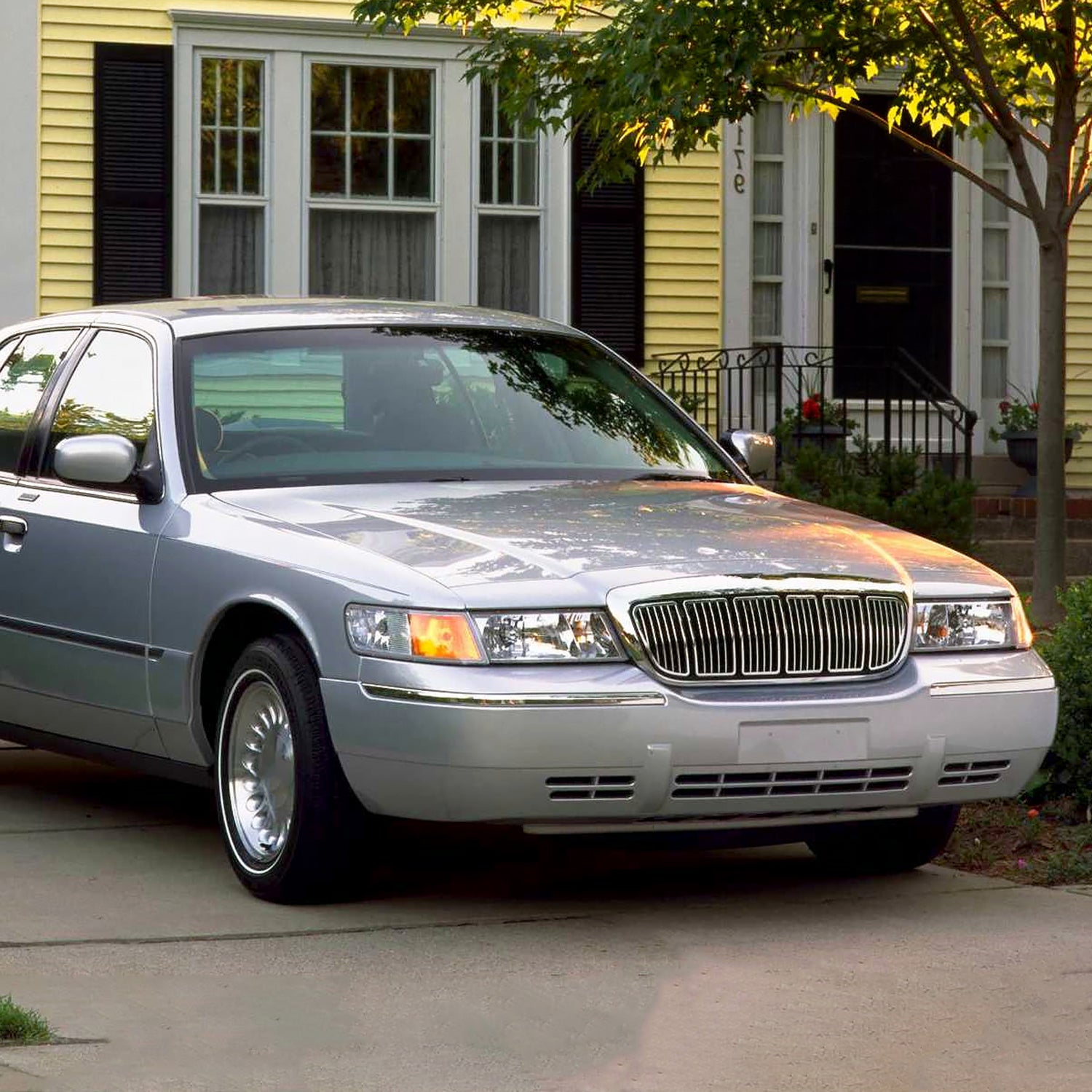 1998-2002 Mercury Grand Marquis Factory Headlights Corner Signal Chrome