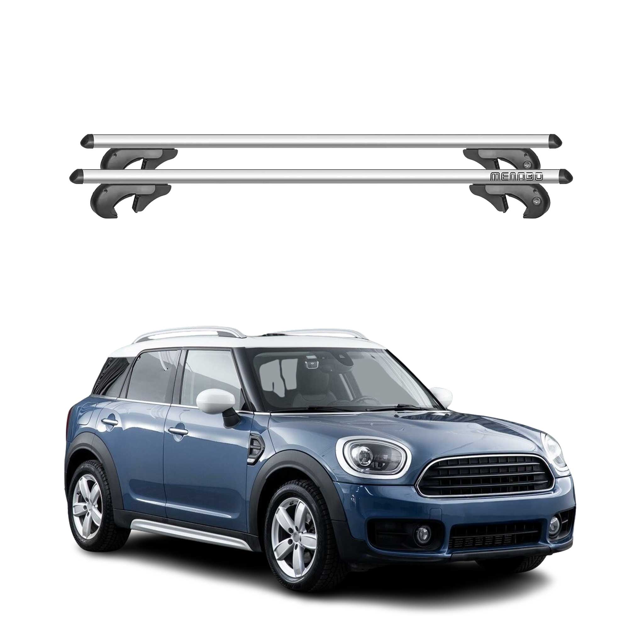 Cross Bars Roof Racks for Mini Countryman F60 2017-2023 Silver Aluminium Carrier