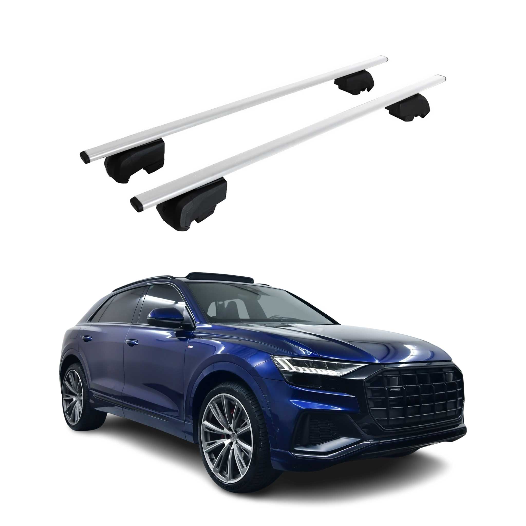 2019-2025 Audi Q8 Roof Rack Cross Bars Silver