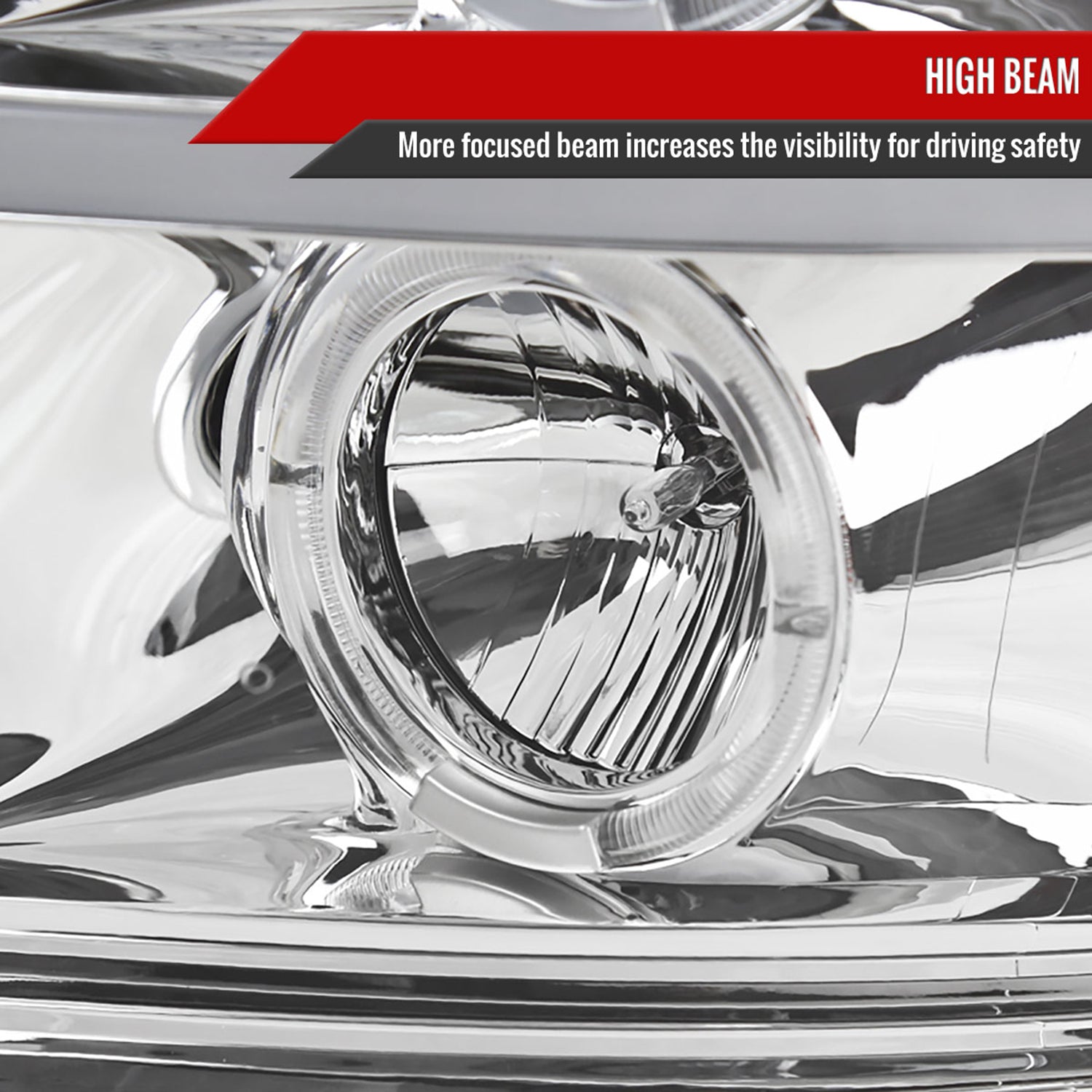 2007-2013 Chevy Silverado 1500 2500HD 3500HD Headlights LED Light Bar Chrome