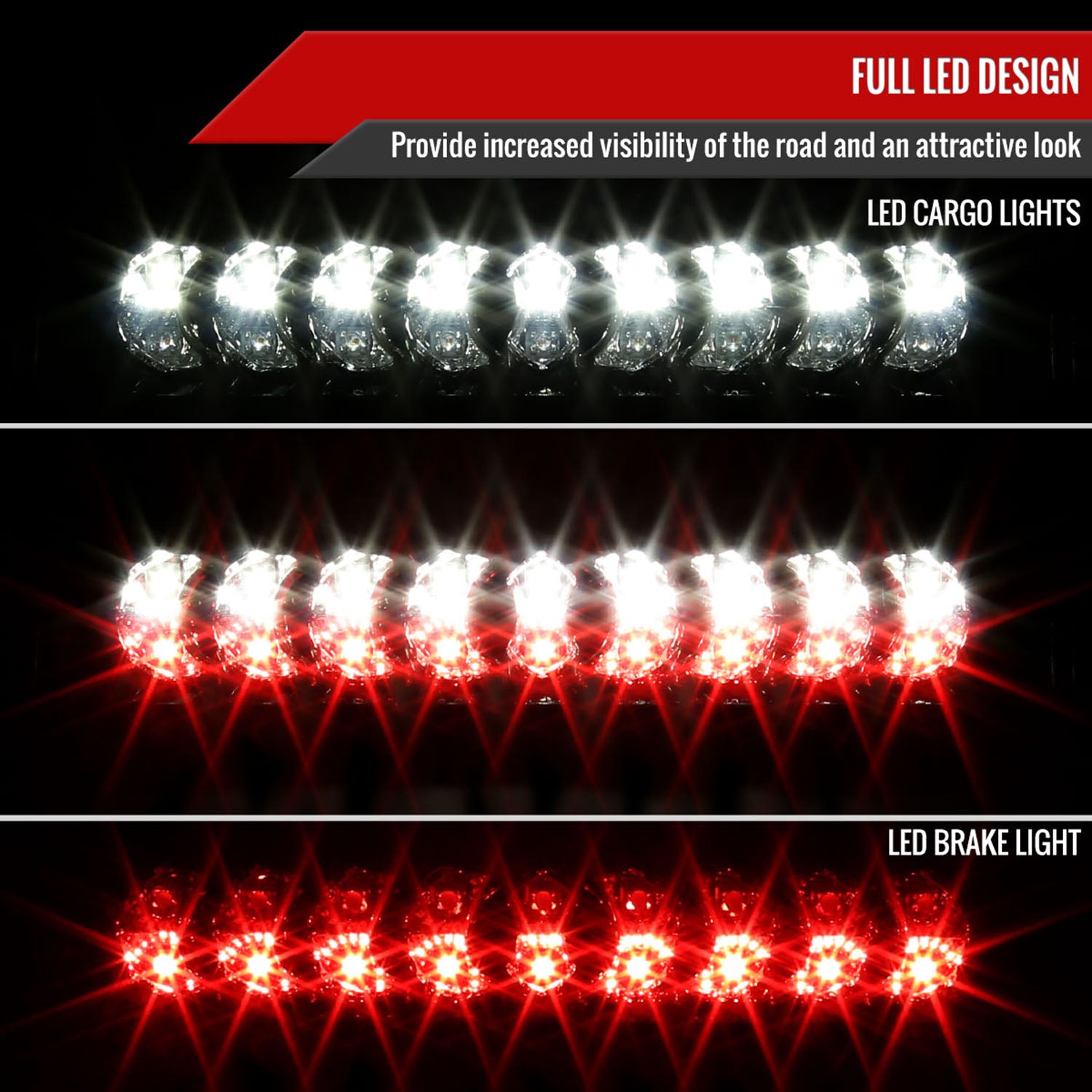 2002-2008 Dodge RAM LED 3rd Brake Light Chrome Housing/Smoke Lens