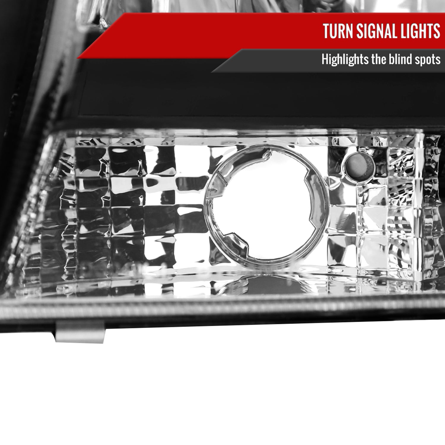 1997-2004 Dodge Dakota/ 1998-2003 Durango Crystal Headlights Matte Black/Clear