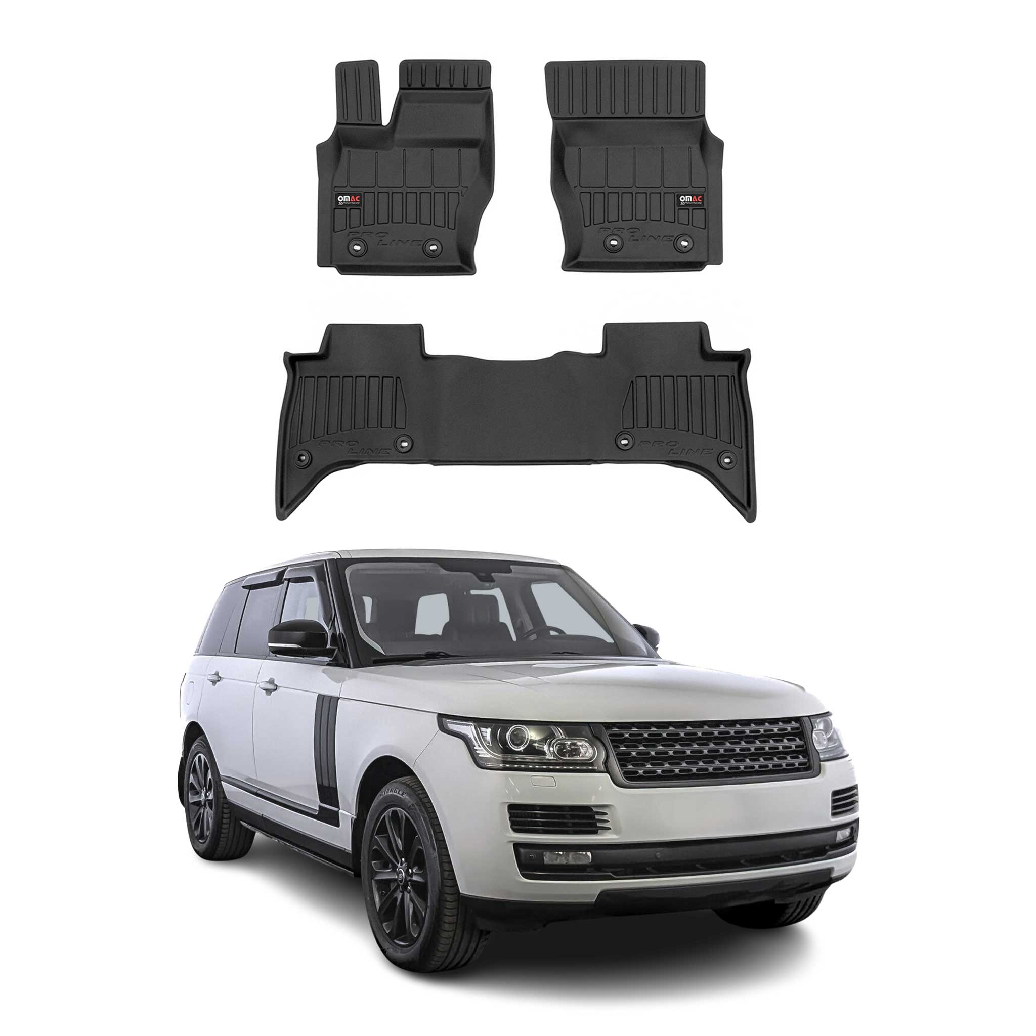 2013-2022 Land Rover Range Rover Premium Floor Mats Liners Full Set All Weather Heavy Duty