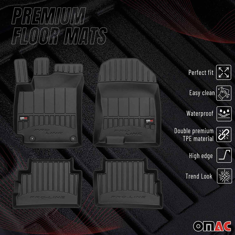 2018-2023 Hyundai Kona Premium Floor Mats Liners Full Set All Weather Heavy Duty