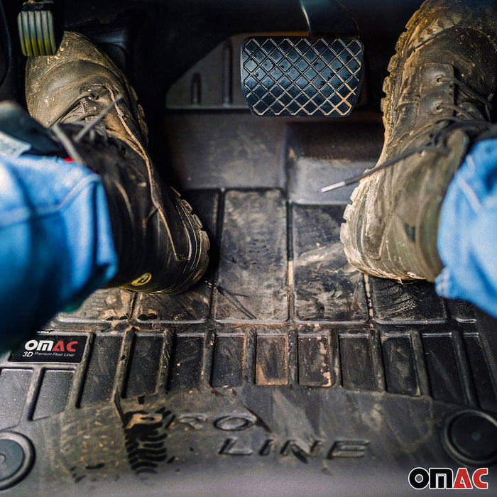 OMAC Premium Floor Mats for Chevrolet Silverado 2014-2018 All-Weather Heavy Duty