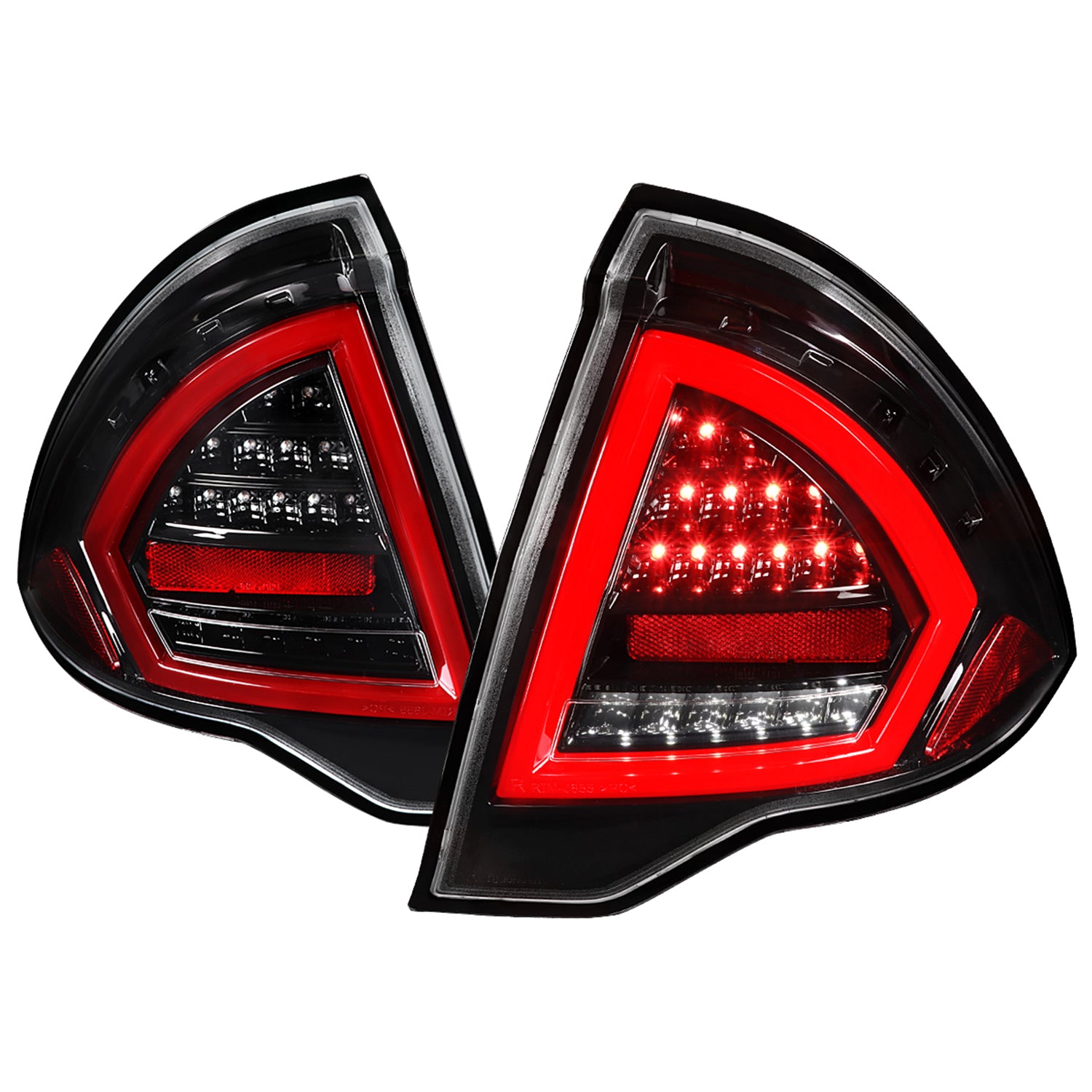 2010-2012 Ford Fusion LED Tail Lights Jet Black Housing/Clear Lens
