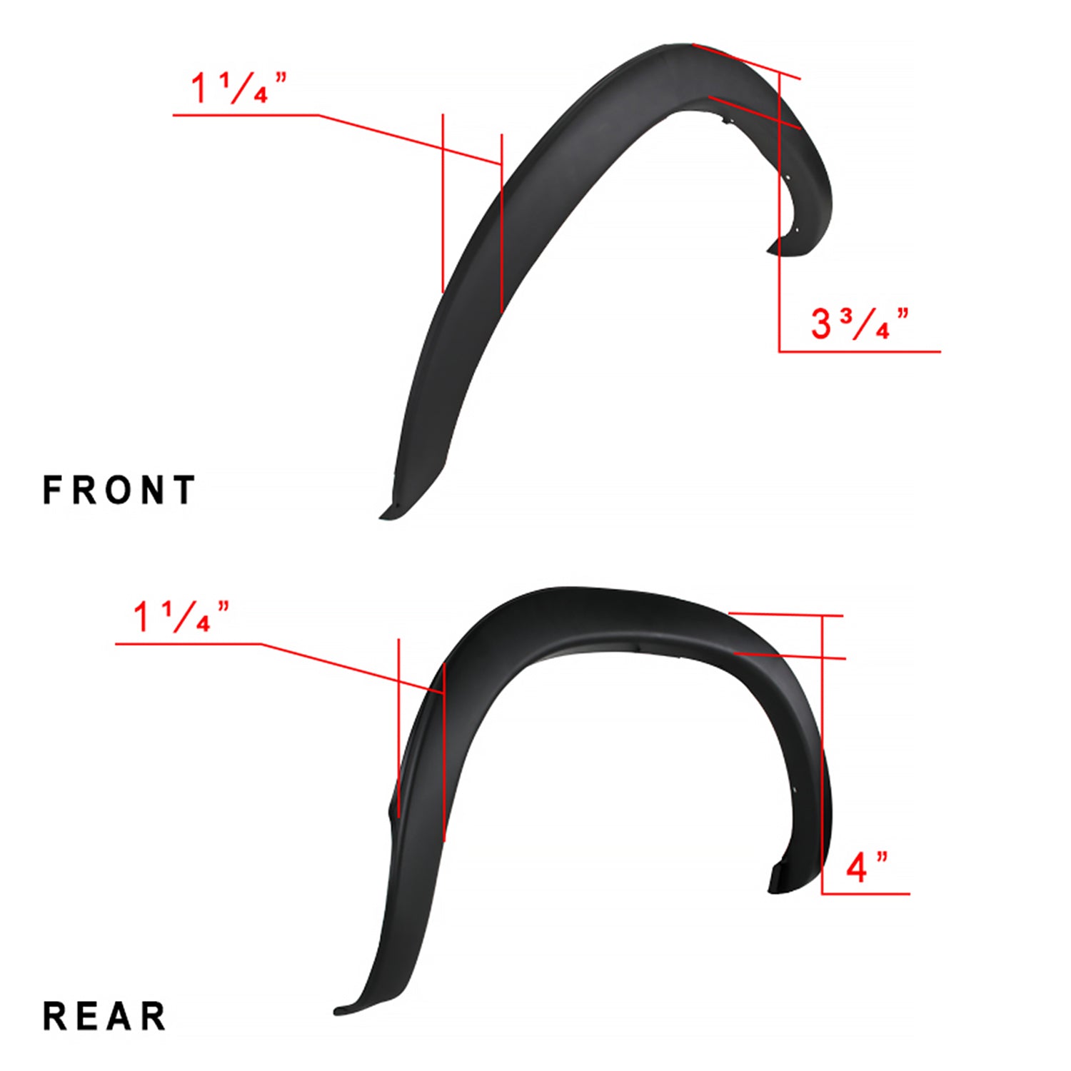 2002-2009 Dodge RAM Factory OE Style Fender Flares Wheel Protector