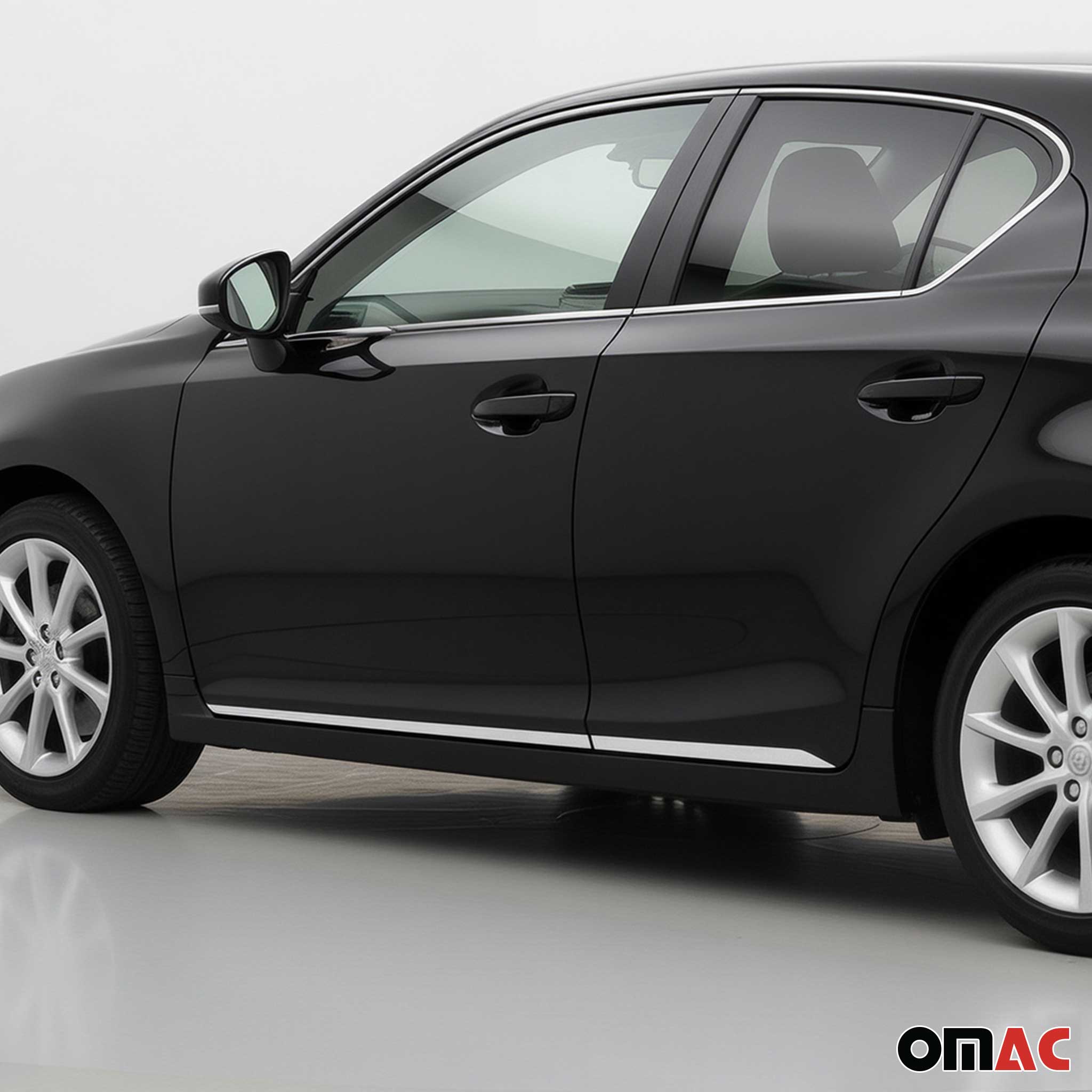 2011-2017 Lexus CT 200h Side Door Molding Trim Skirt Garnish Stainless Steel 4x