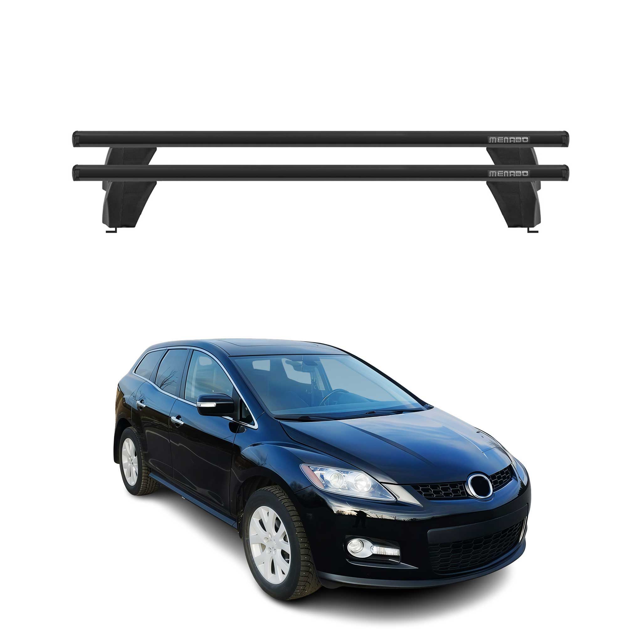 2007-2012 Mazda CX-7 Roof Rack Cross Bars Black
