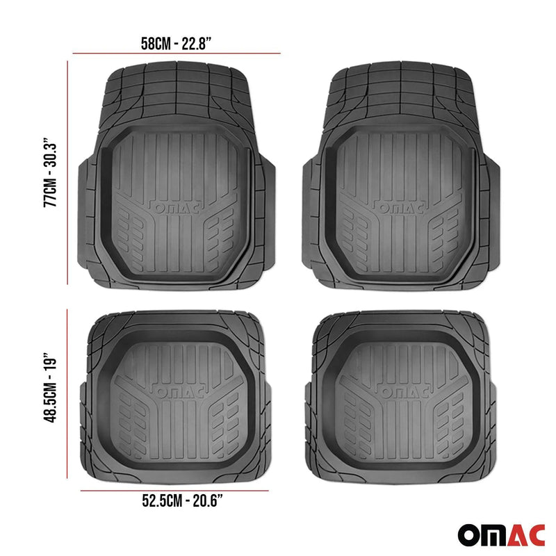 Volvo V60 Heavy Duty Trim to fit Floor Mats Liner Black All Weather 4Pcs