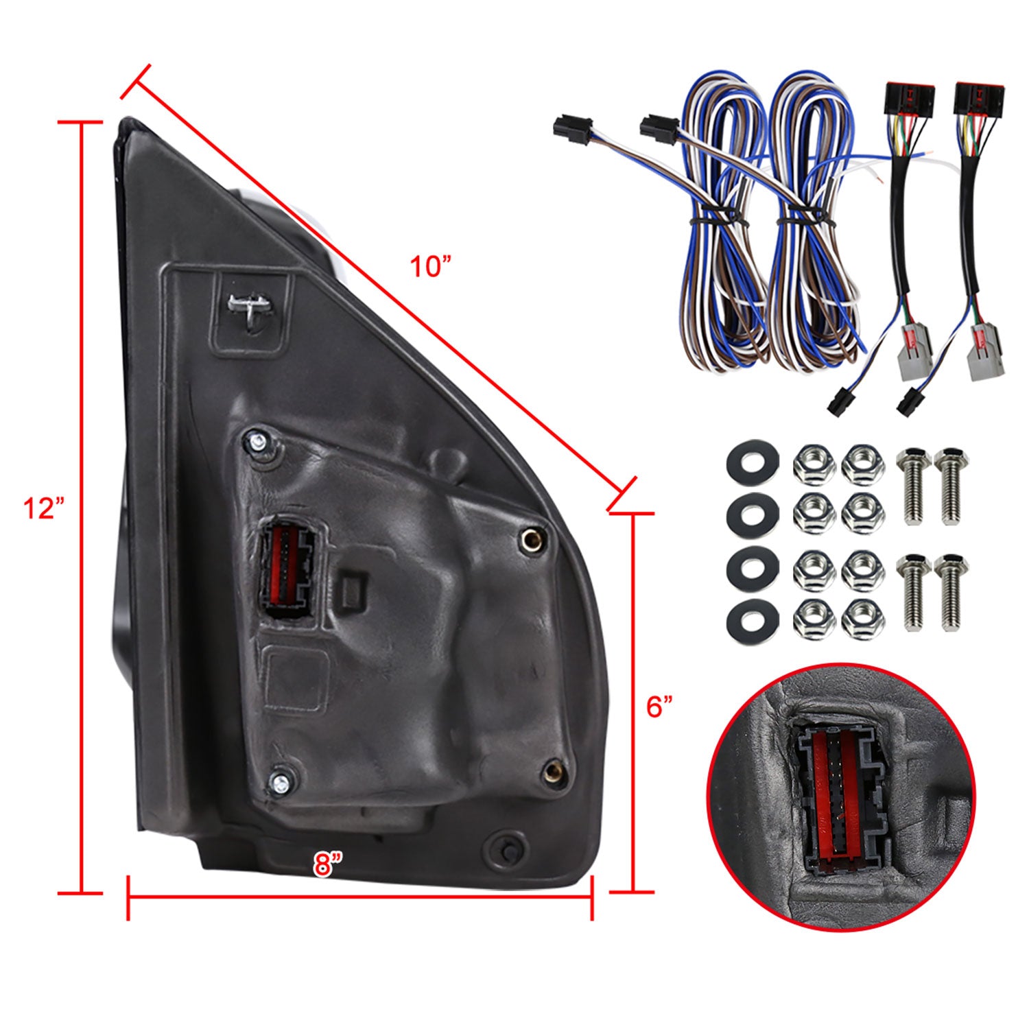 2015-2020 Ford F-150 Heated 8Pin/22Pin Chrome Towing Mirrors & Turn Signal
