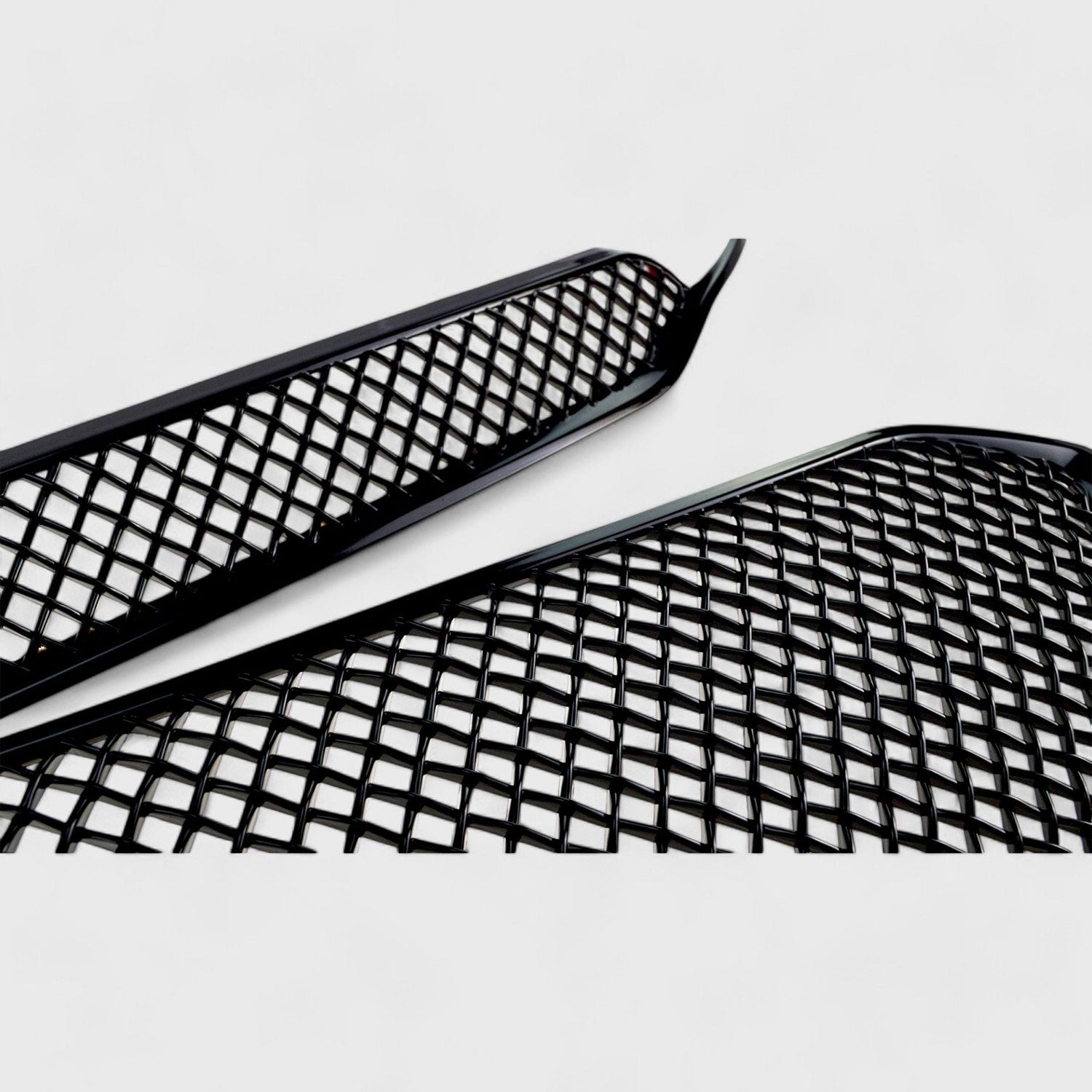 2016-2017 Chevrolet Equinox Grille Overlay Gloss Black 2Pcs ABS Plastic