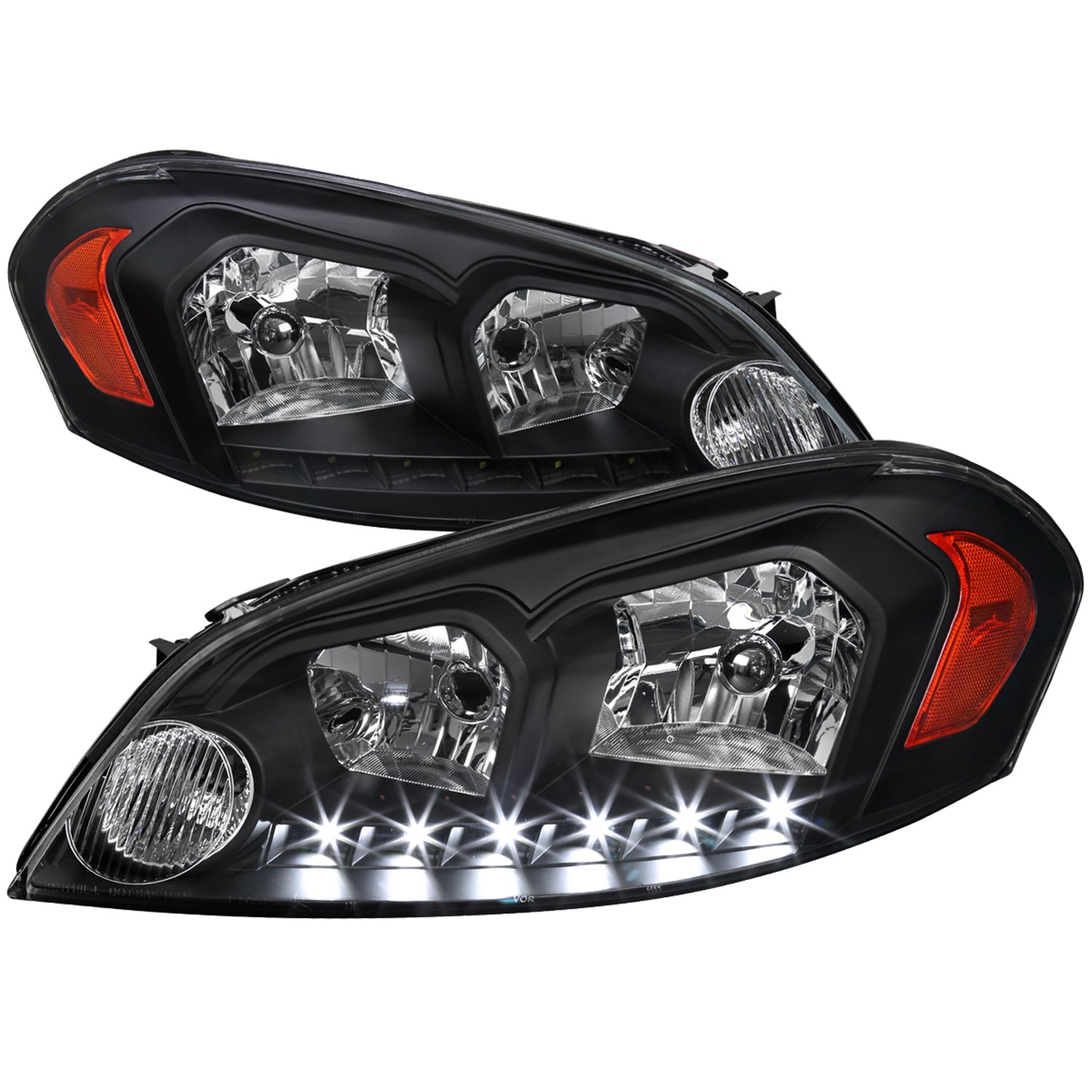 2006-2013 Chevy Impala /Impala Limited /06-2007 Monte Carlo Headlights LED Black