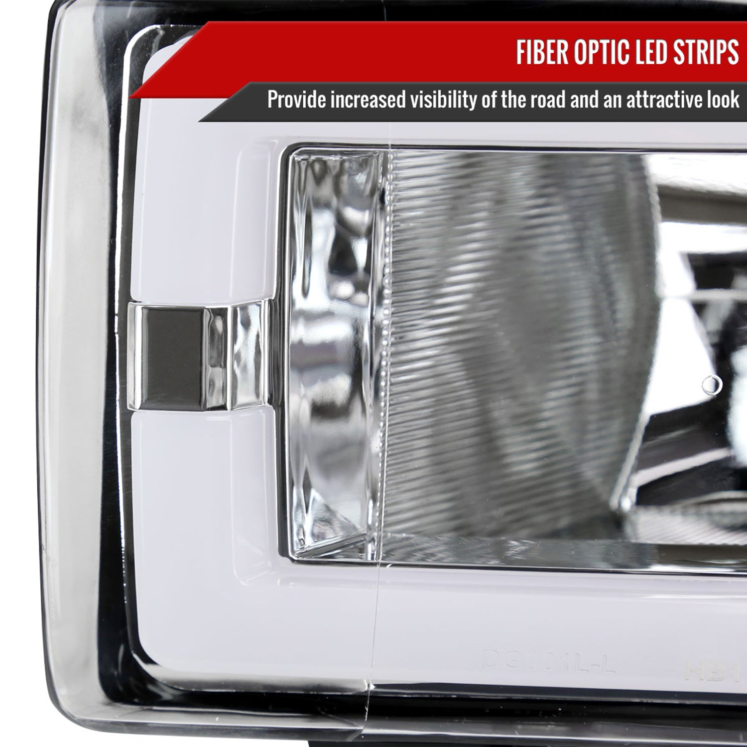 1994-2001 Dodge RAM 1500/ RAM 2500/3500 Dual LED Bar Factory Headlights Chrome