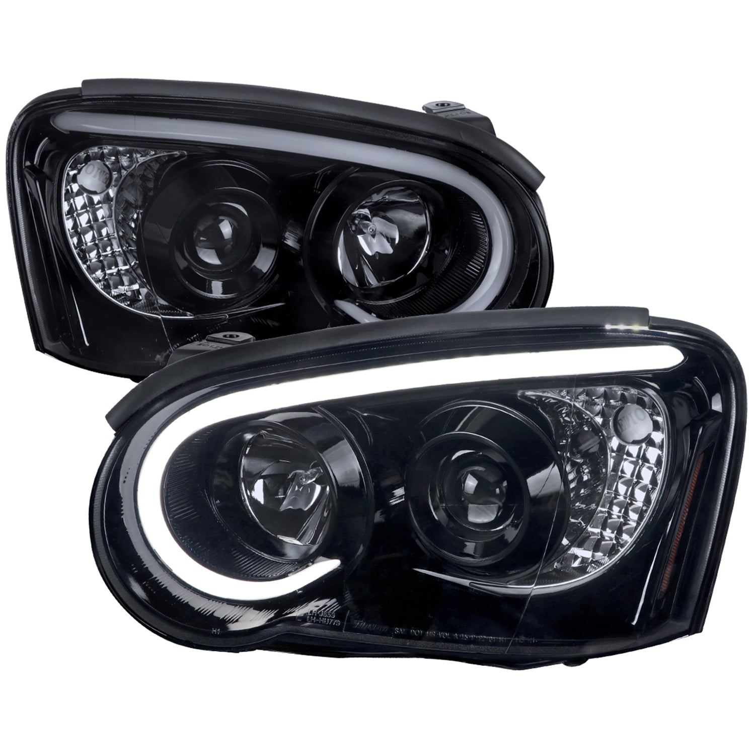 2004-2005 Subaru Impreza WRX/STI Outback Projector Headlights LED Light Smoke