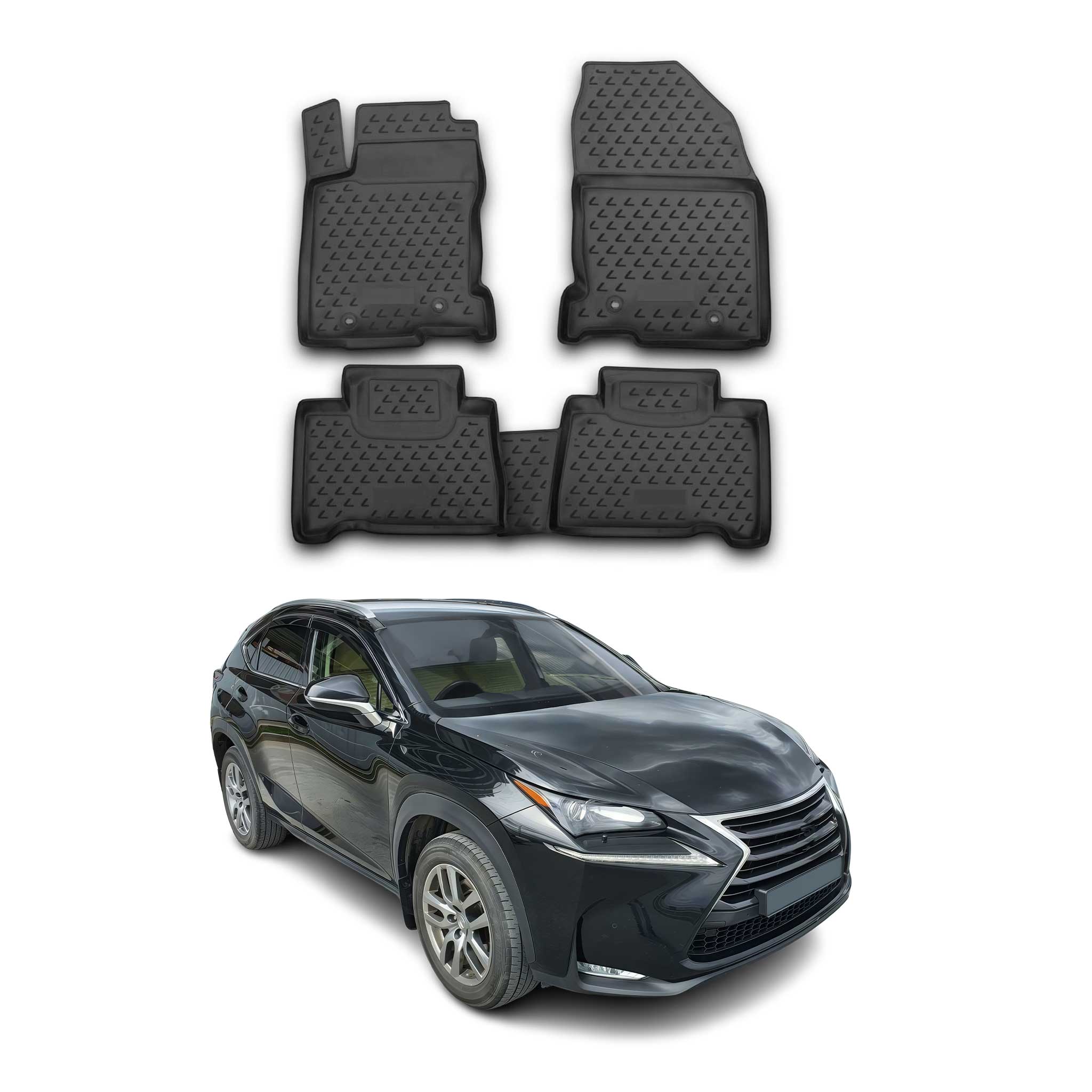 2018-2023 Lexus NX 300 Floor Mats Liners Full Set All Weather Black