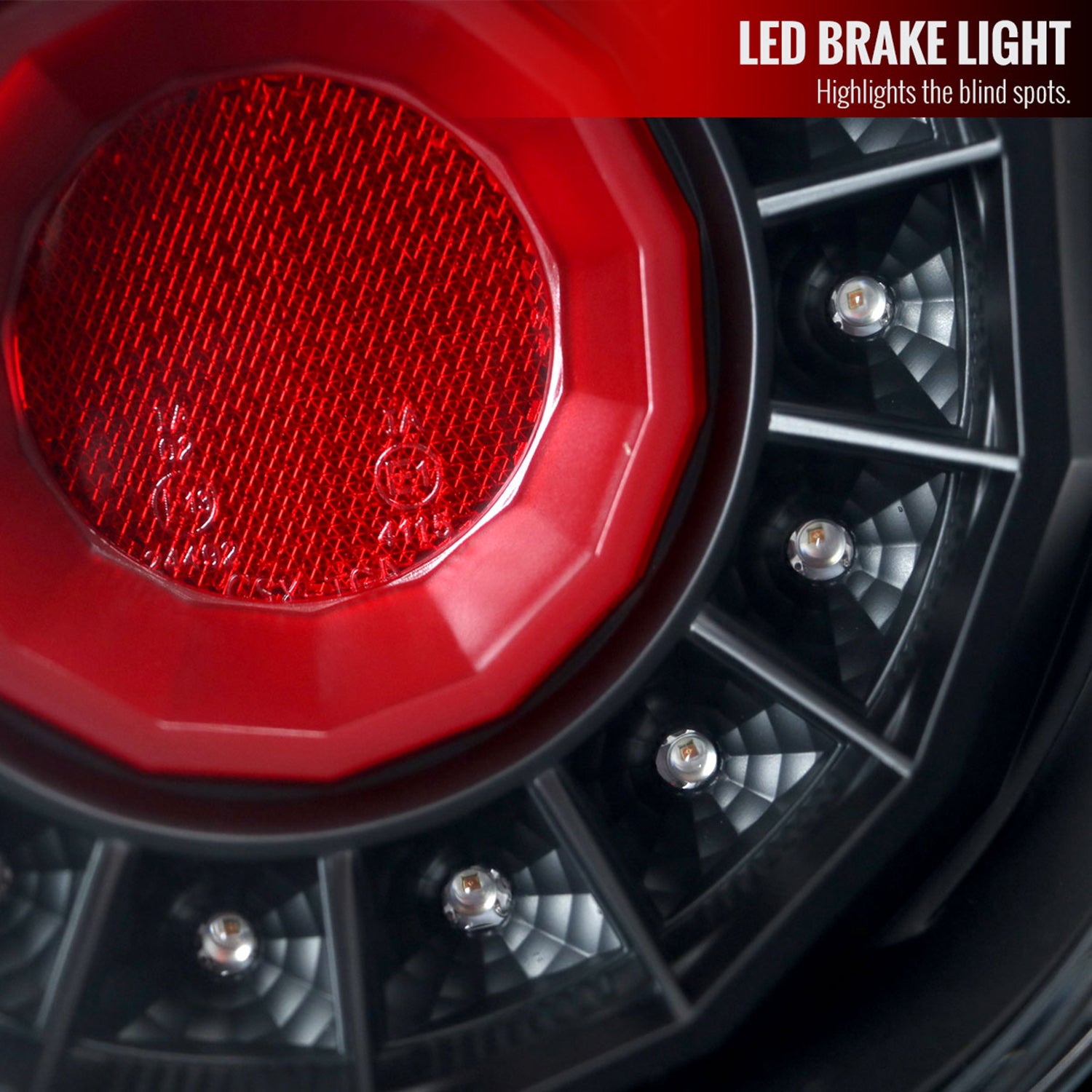 2012-2016 Scion FRS/ Subaru BRZ/ Toyota 86 Red Bar LED Tail Lights Satin Black