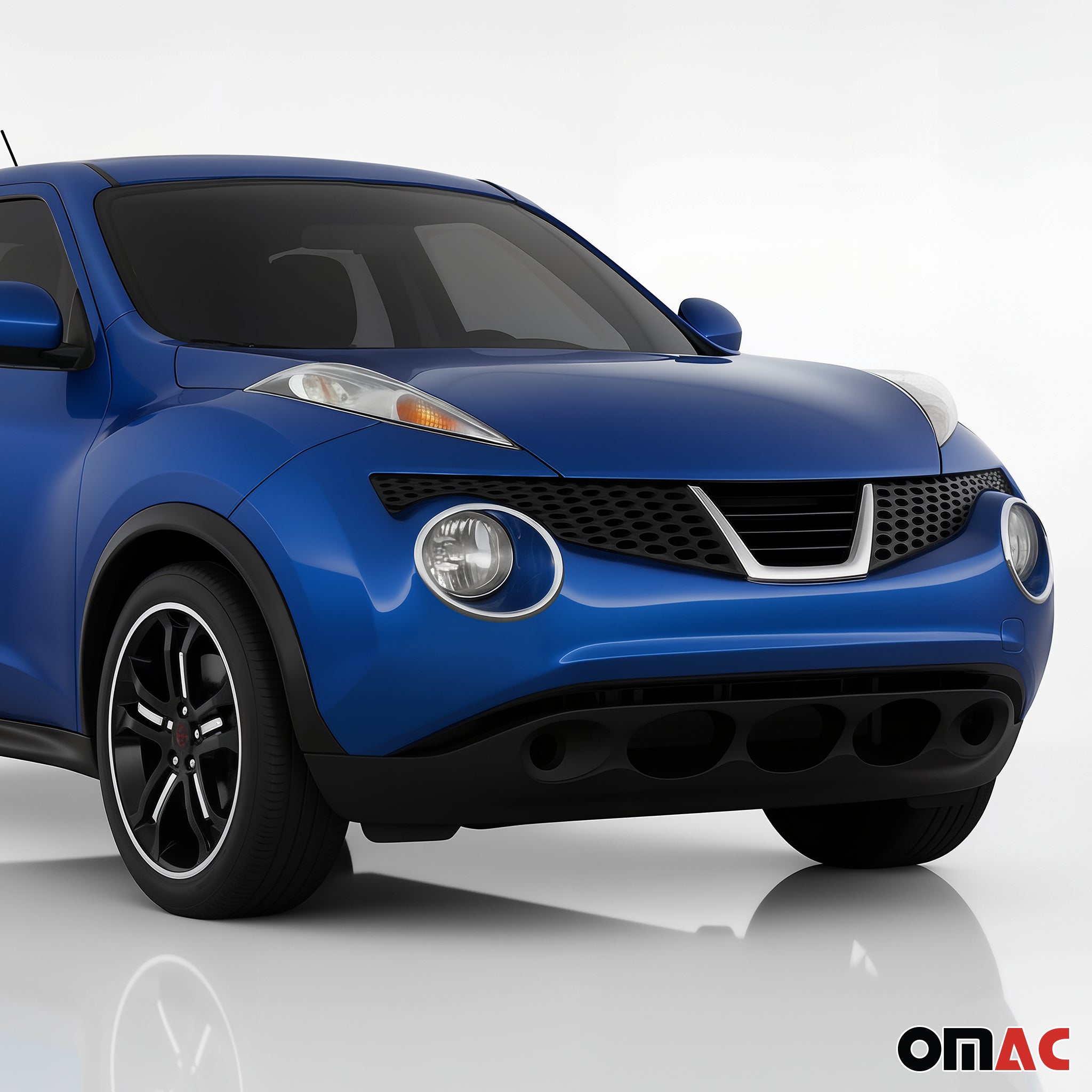 2011-2014 Nissan Juke Fog Light Headlight Lamp Surround Cover Silver 2 Pcs