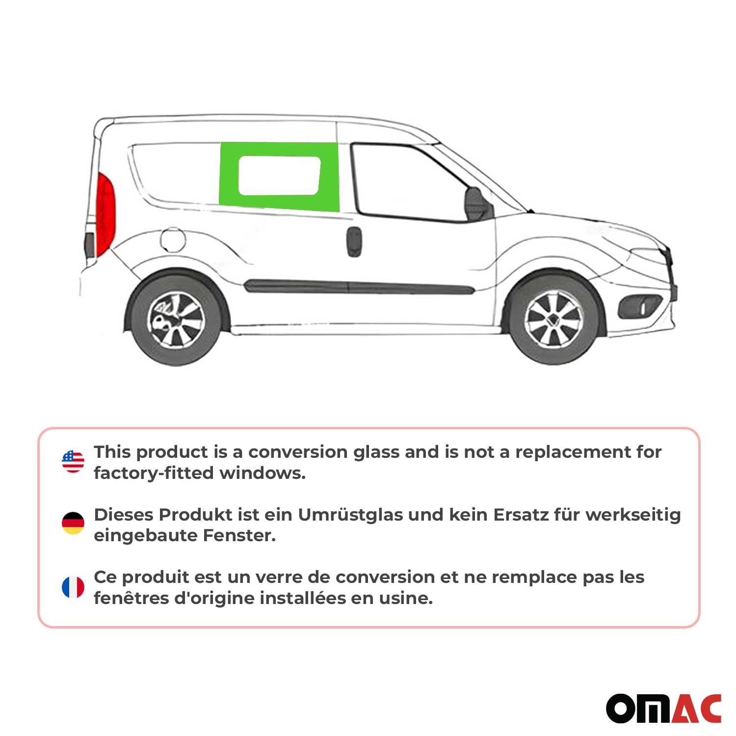 2015-2022 RAM ProMaster City Window Glass Front Right Side