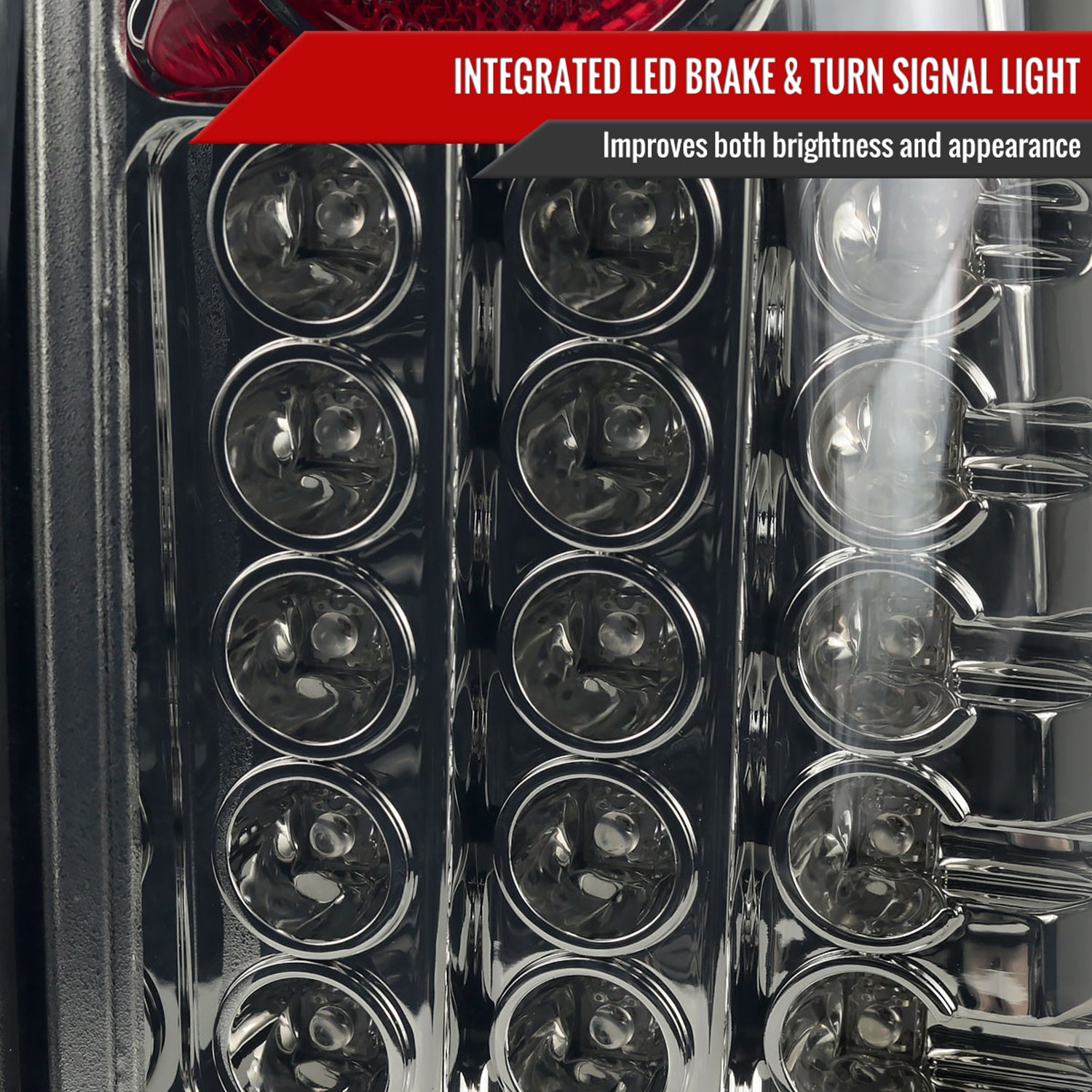 1997-2007 Ford F-150/F-250/350/450/550 Styleside LED Tail Lights Chrome/Smoke