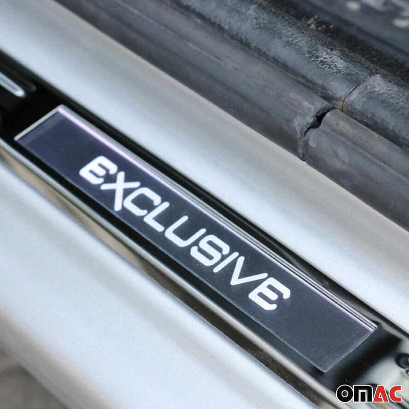 2011-2015 Mercedes SLS AMG Door Sill Scuff Plate Scratch Protector Exclusive Steel Silver 2 Pcs