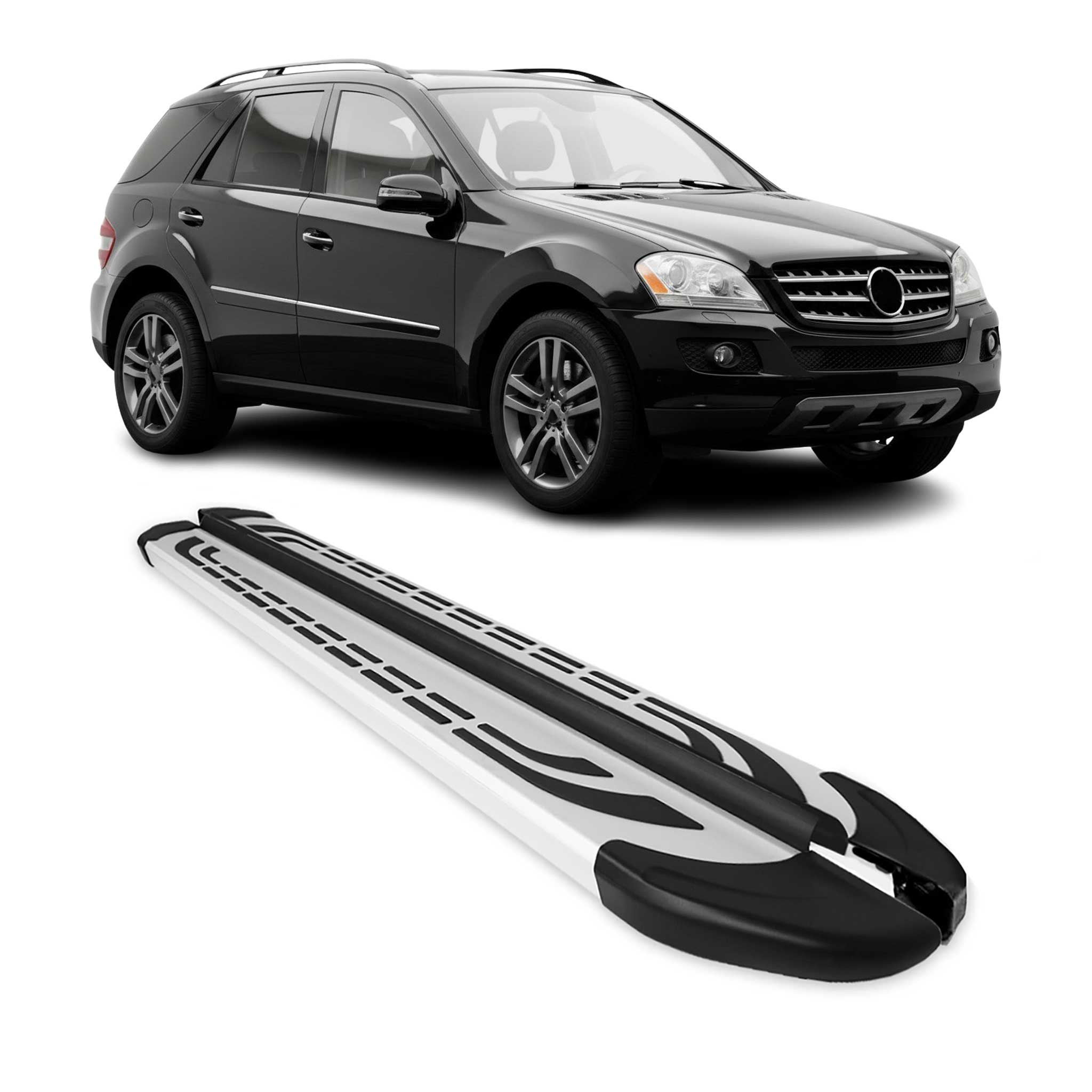 2005-2011 Mercedes M Class W164 Running Boards Side Steps Silver