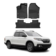 2017-2025 Honda Ridgeline Premium Floor Mats Liners First and Second Row Set
