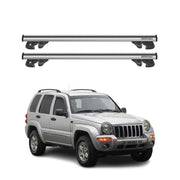 2002-2007 Jeep Liberty Roof Rack Cross Bars Silver