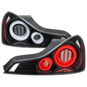 For Infiniti G37 2008-13 / Q60 Coupe 2014-15 LED Tail Lights Switchback Sequential Turn Signals Jet Black Housing Clear Lens