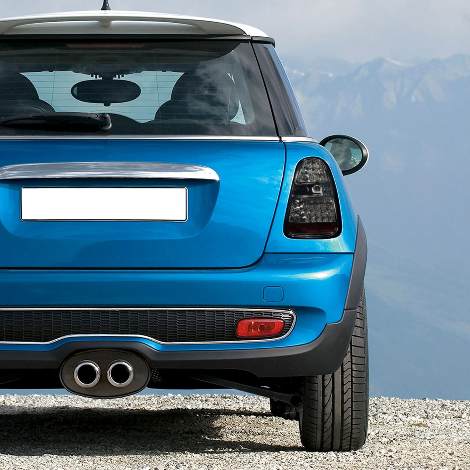 2005-2006 Mini Cooper S LED Tail Lights Chrome Housing/Smoke Lens