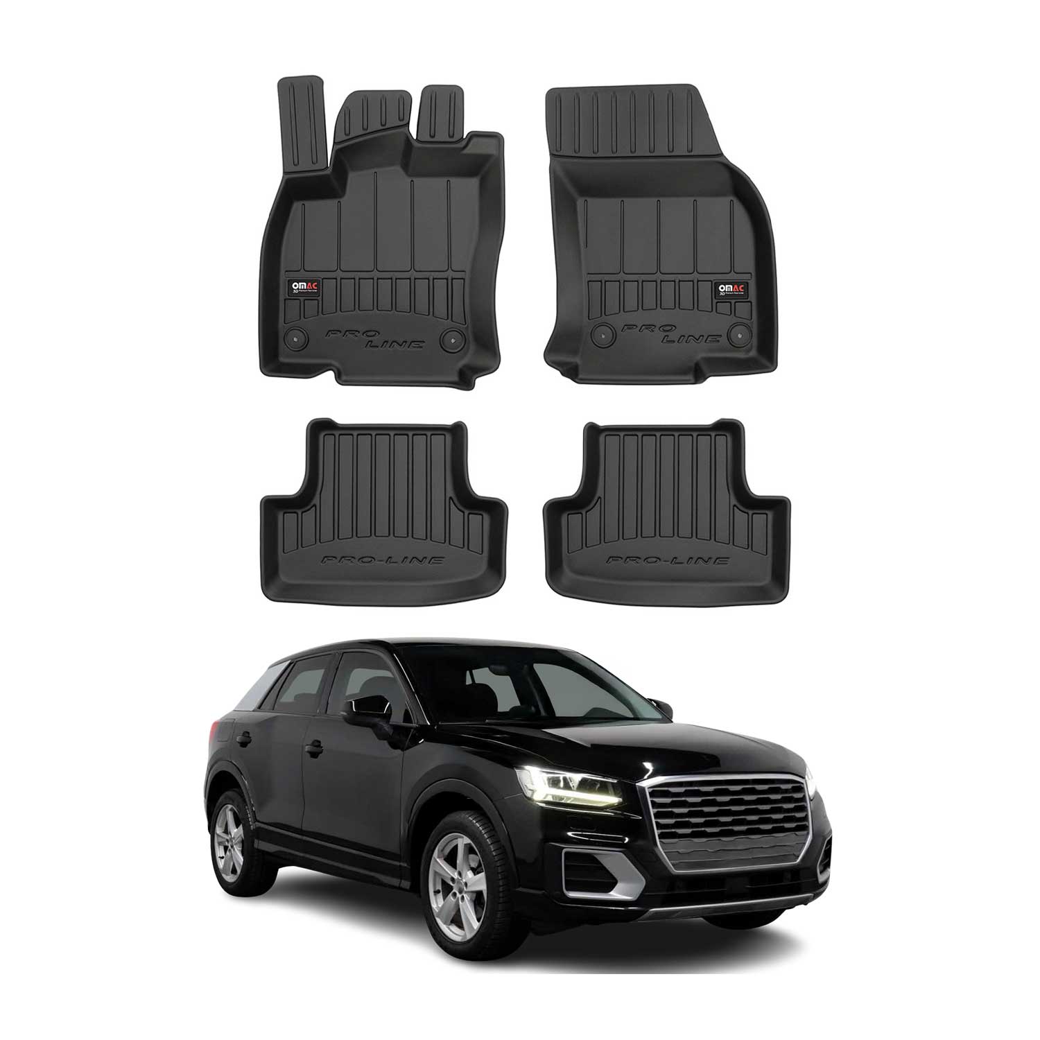 2018-2024 Audi Q2 Premium Floor Mats Liners Full Set All Weather Heavy Duty