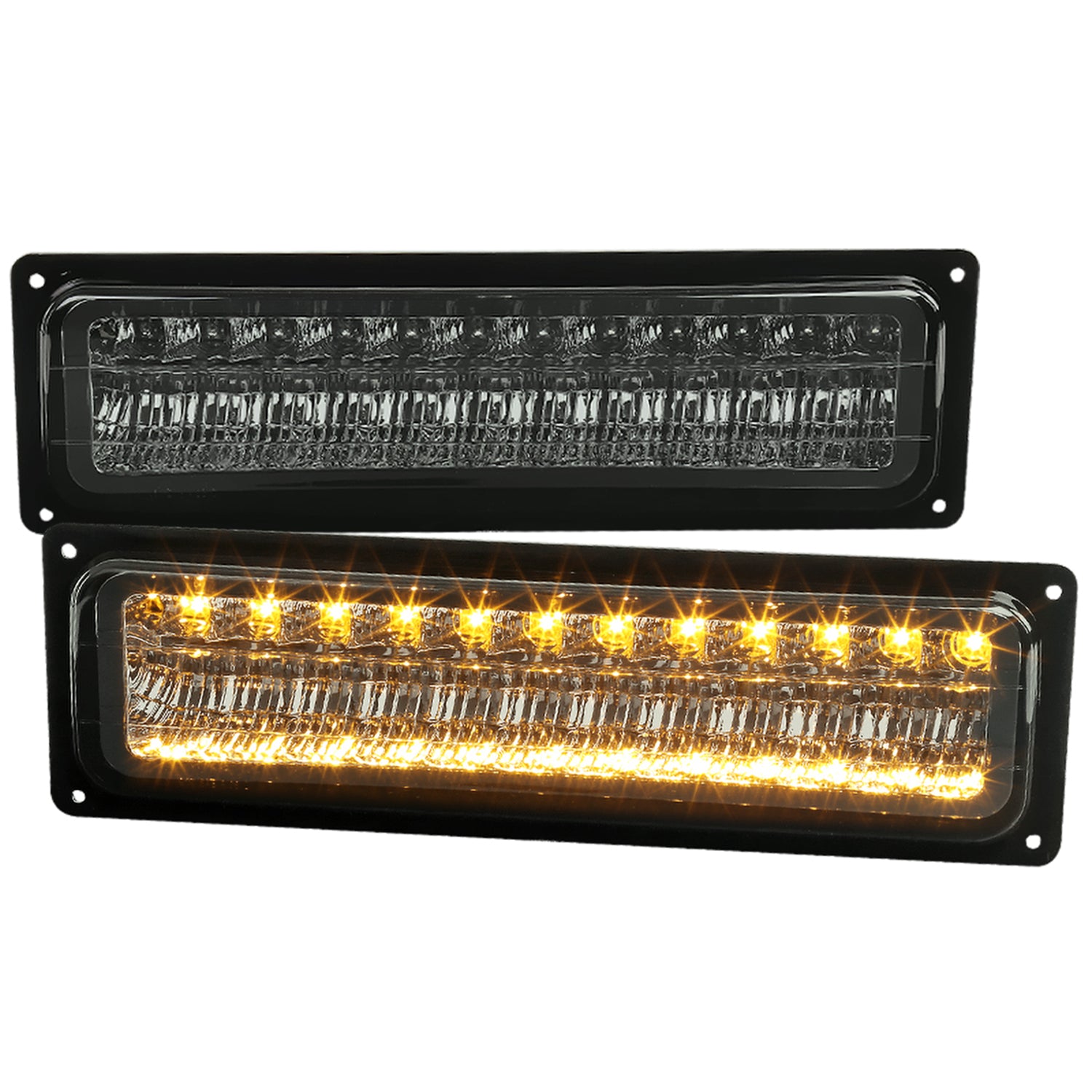 1988-1998 Chevy Blazer/Tahoe/Silverado/Sierra/Yukon LED Bumper Lights Smoke
