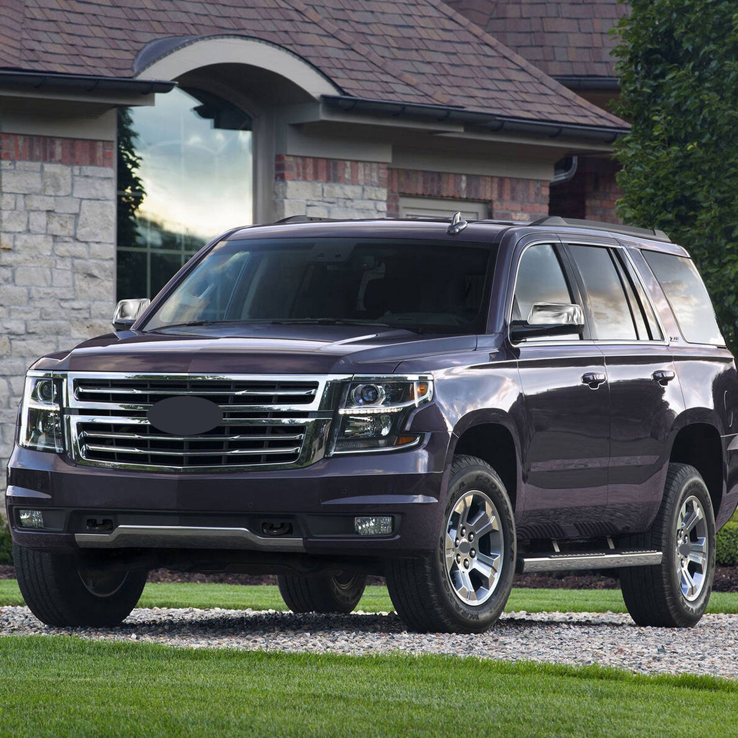 2015-2020 GMC Yukon Mirror Cover Caps Chrome 2Pcs ABS Plastic