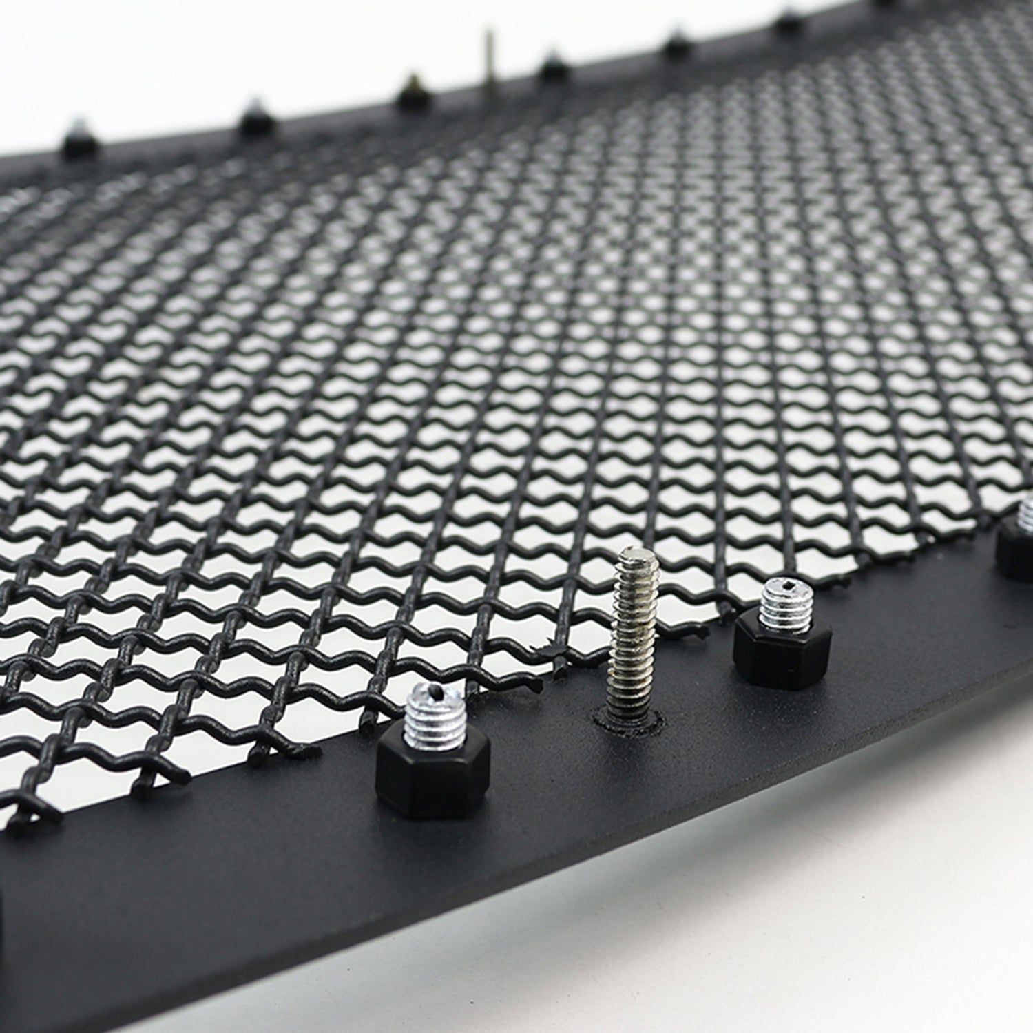 1999-2004 F-250/350/450/550/Excursion Rivet Black Steel 3PC Mesh Grille Insert