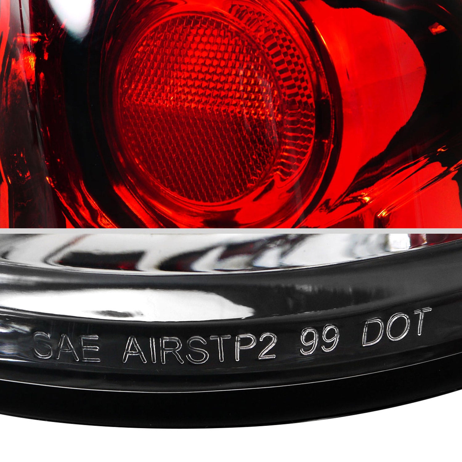 1999-2002 Chevy Silverado/ 1999-2006 GMC Sierra Tail Lights - APC Chrome/Red