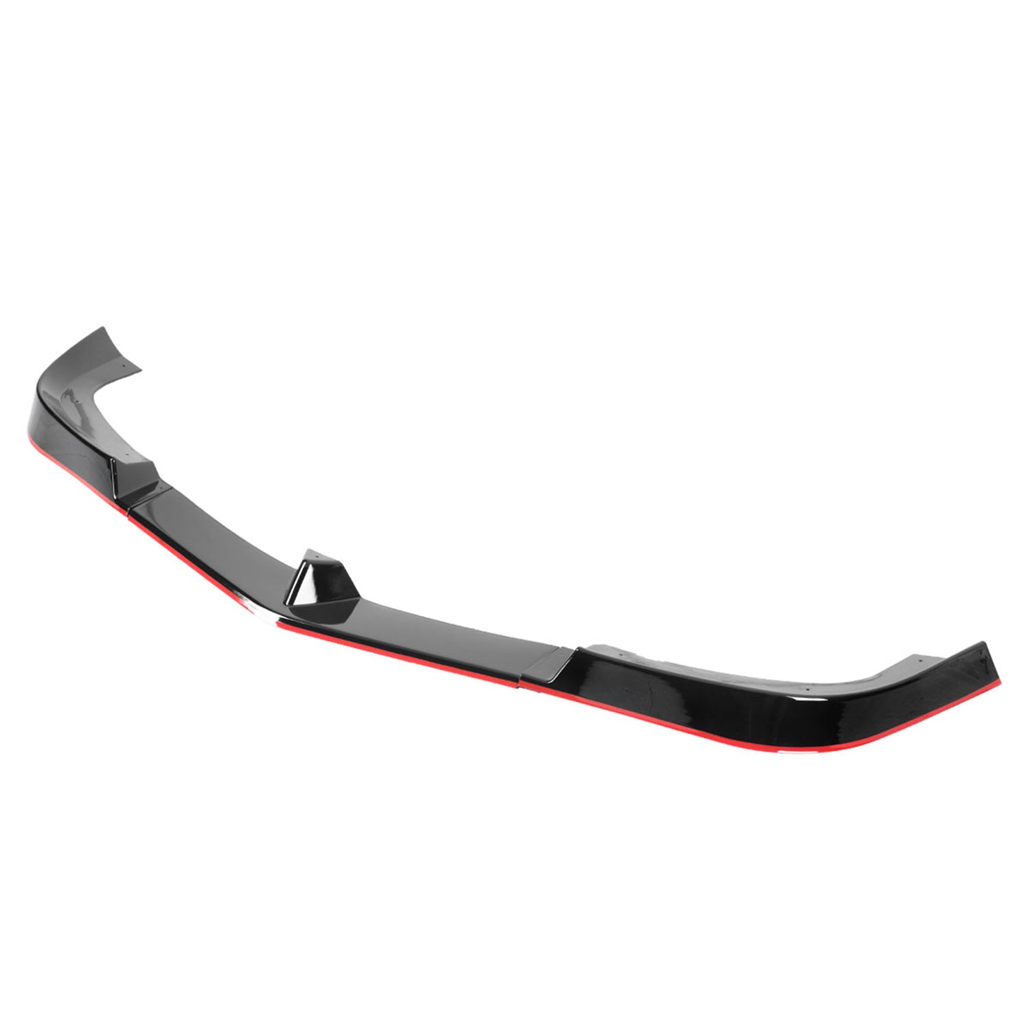 2012-2014 Mercedes W204 C Class Glossy Black/Red Front Bumper Lip Splitter Kit