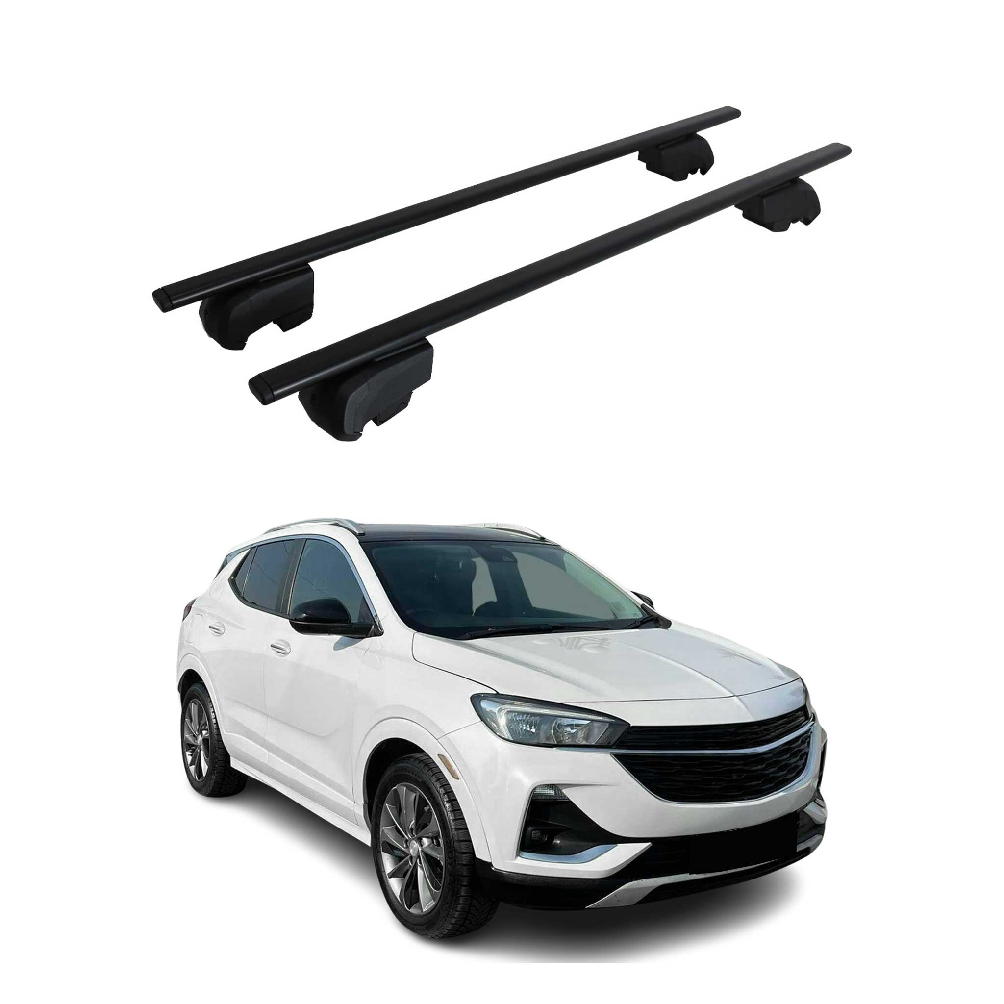 Roof Racks Carrier Cross Bars Iron for Buick Encore GX 2020-2026 Black 2x