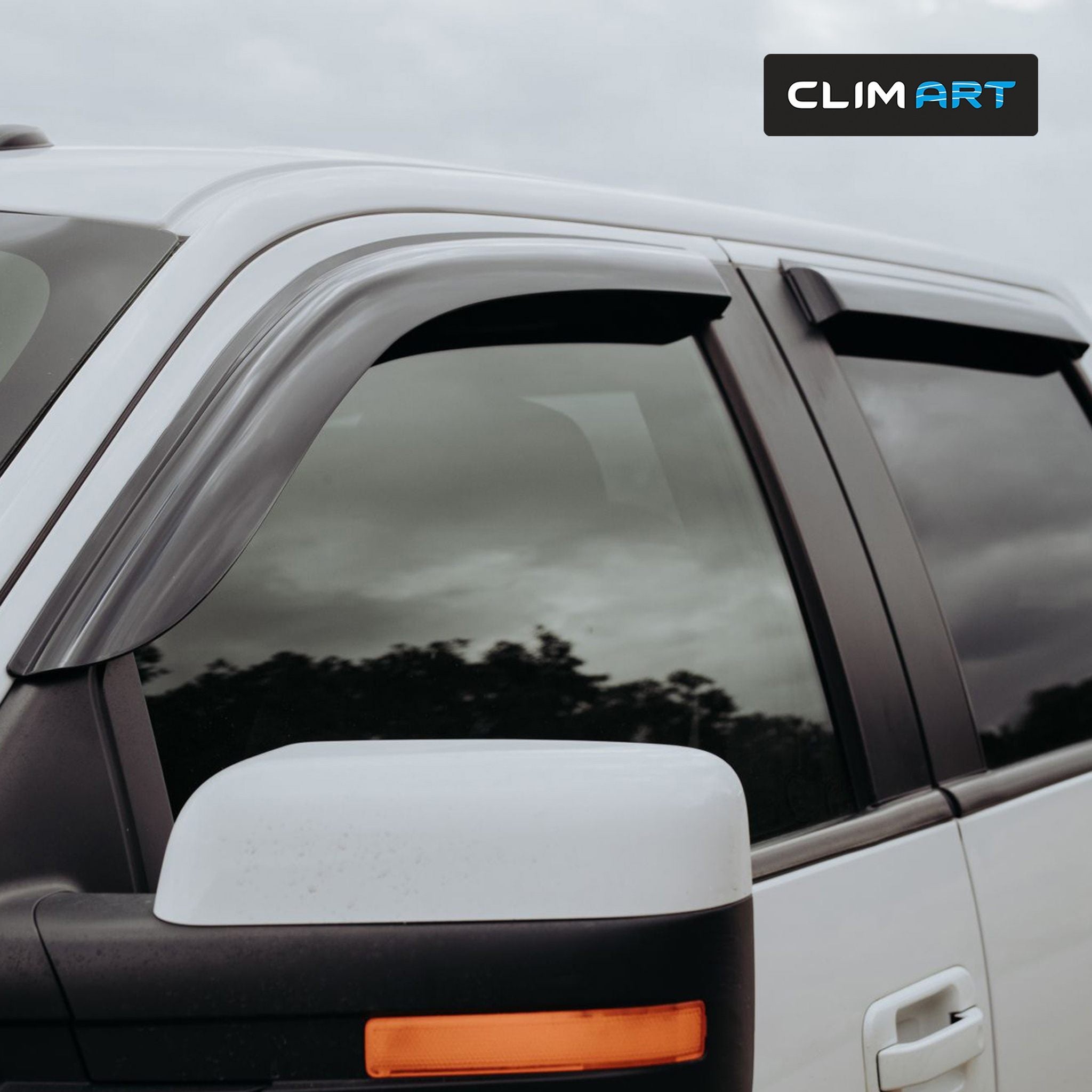 Clim Art Wind Deflectors for Ford F-150 SuperCrew / SVT Raptor 2009-2014 Dark
