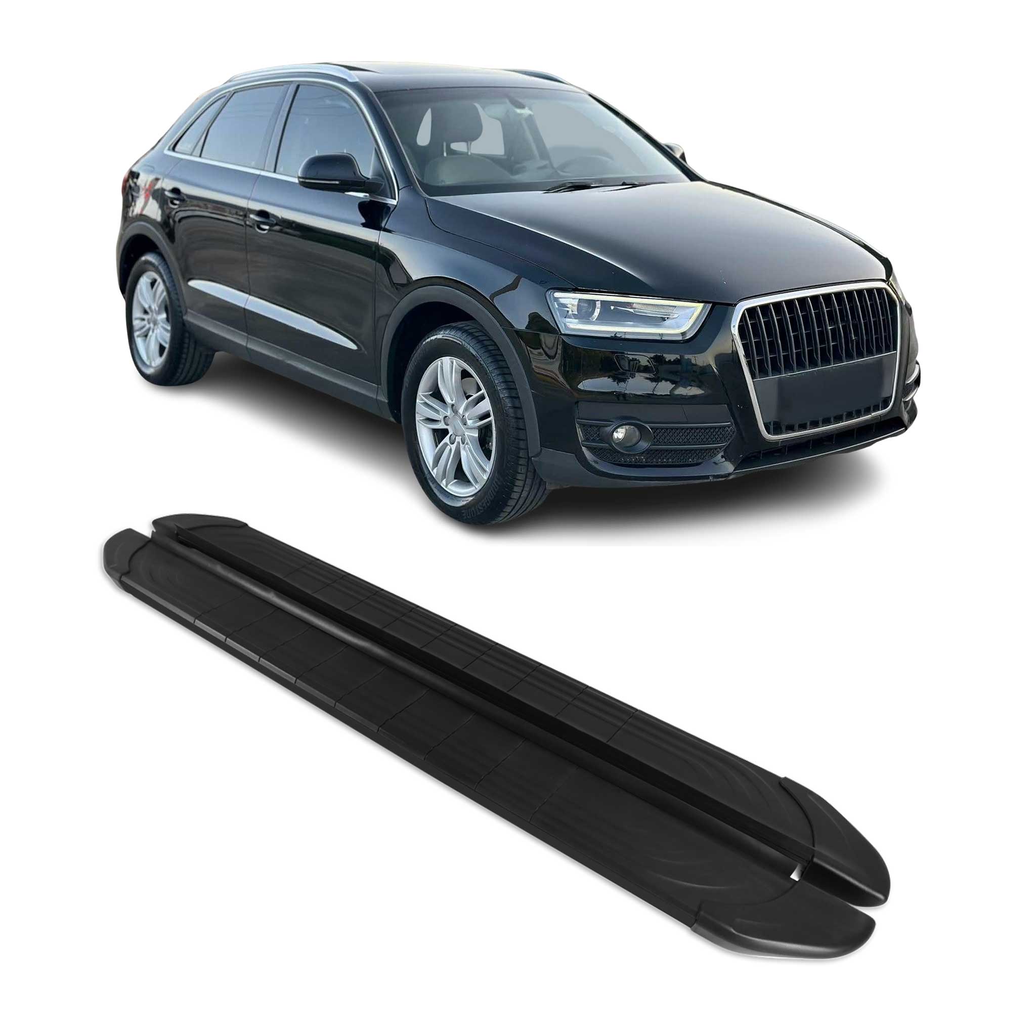 2013-2018 Audi Q3 / Q3 Quattro Running Boards Side Steps Black