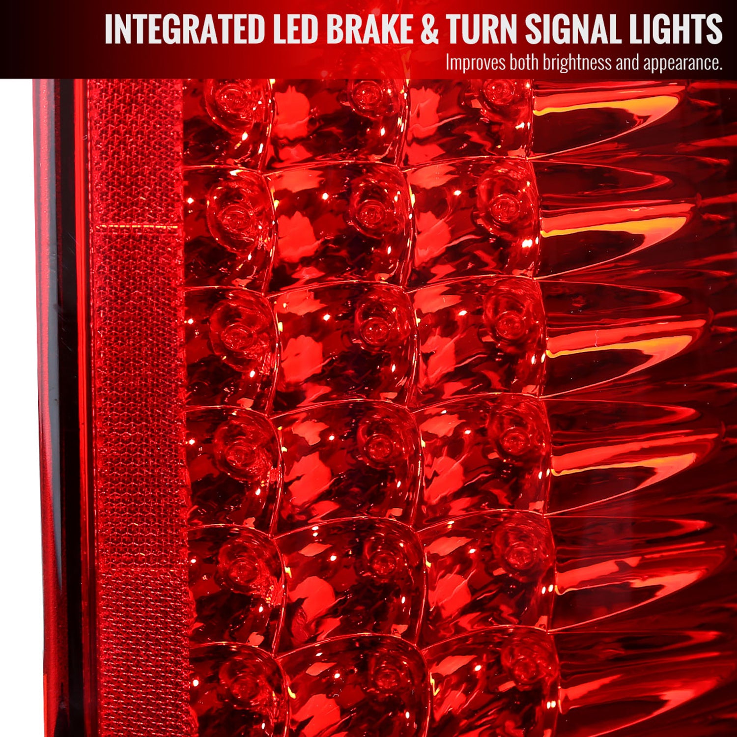 2002-2006 Dodge RAM V2 LED Tail Lights Chrome Housing/Red Clear Lens