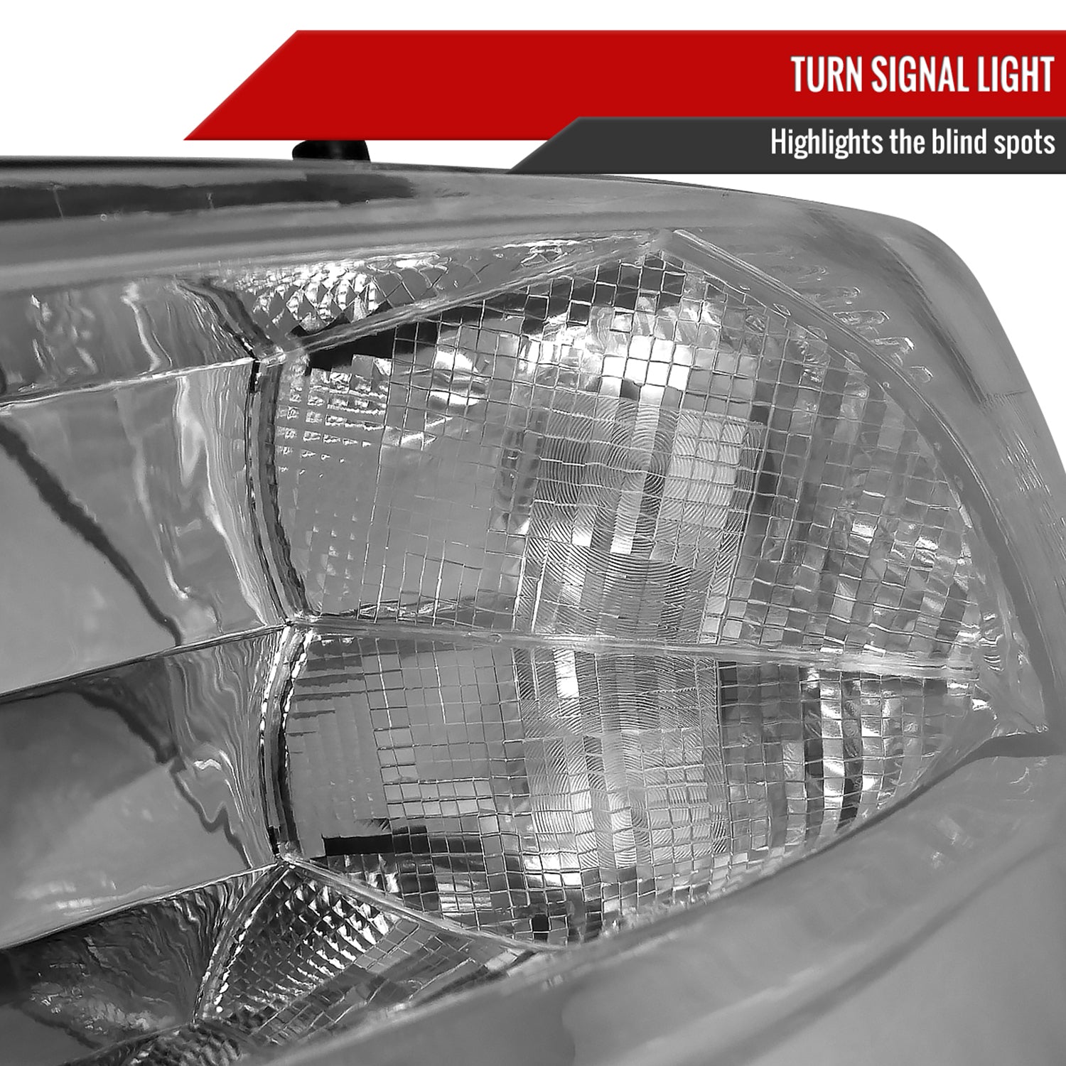 2003-2007 Honda Accord Factory Style Headlights w/Amber Reflector Chrome/Clear