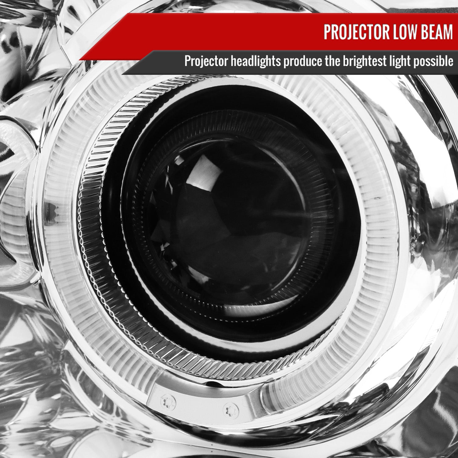 2002-2005 Ford Explorer Dual Halo Projector Headlights Chrome/Clear Lens