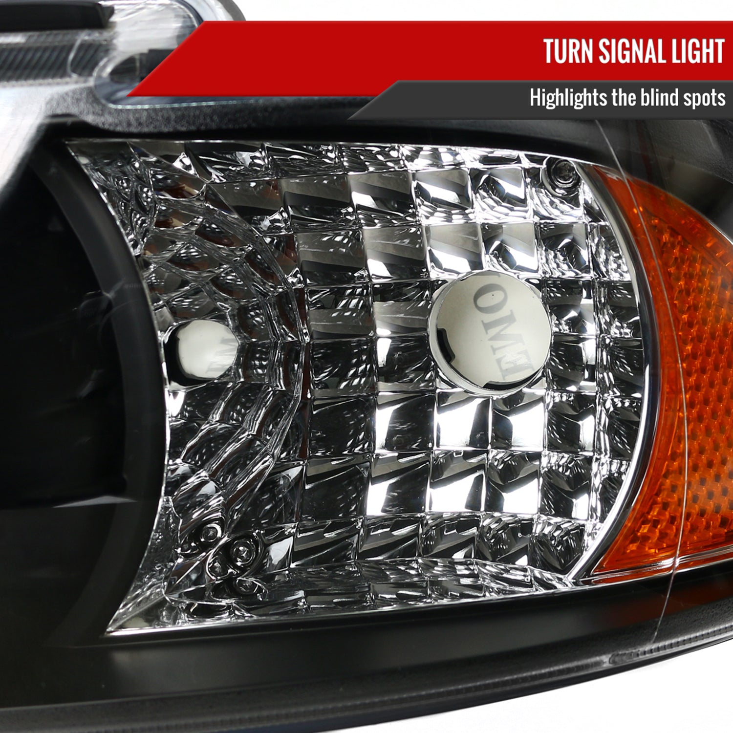 1996-2003 BMW E39 5 Series Dual Halo Projector Headlights Matte Black/Clear