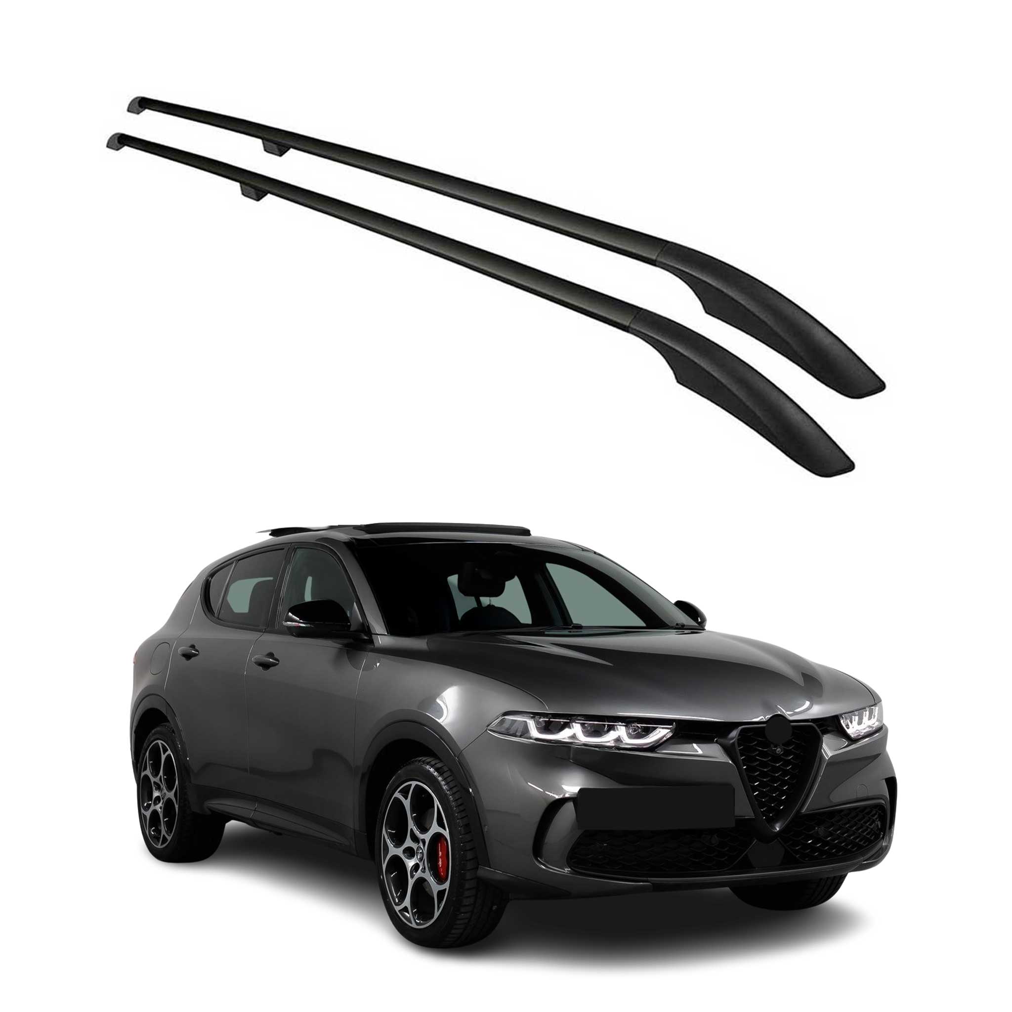 2023-2024 Alfa Romeo Tonale Roof Rack Rails Side Rails Black