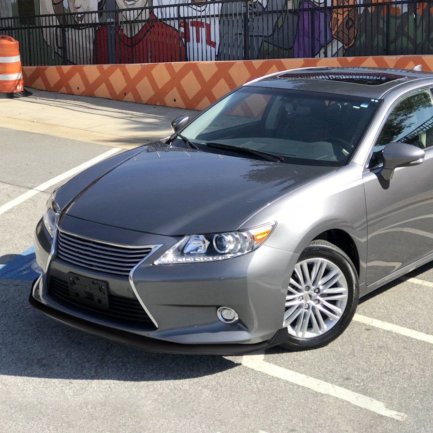 2013-2015 Lexus ES350 Matte Black 3Pcs Front Bumper Lip Splitter Kit