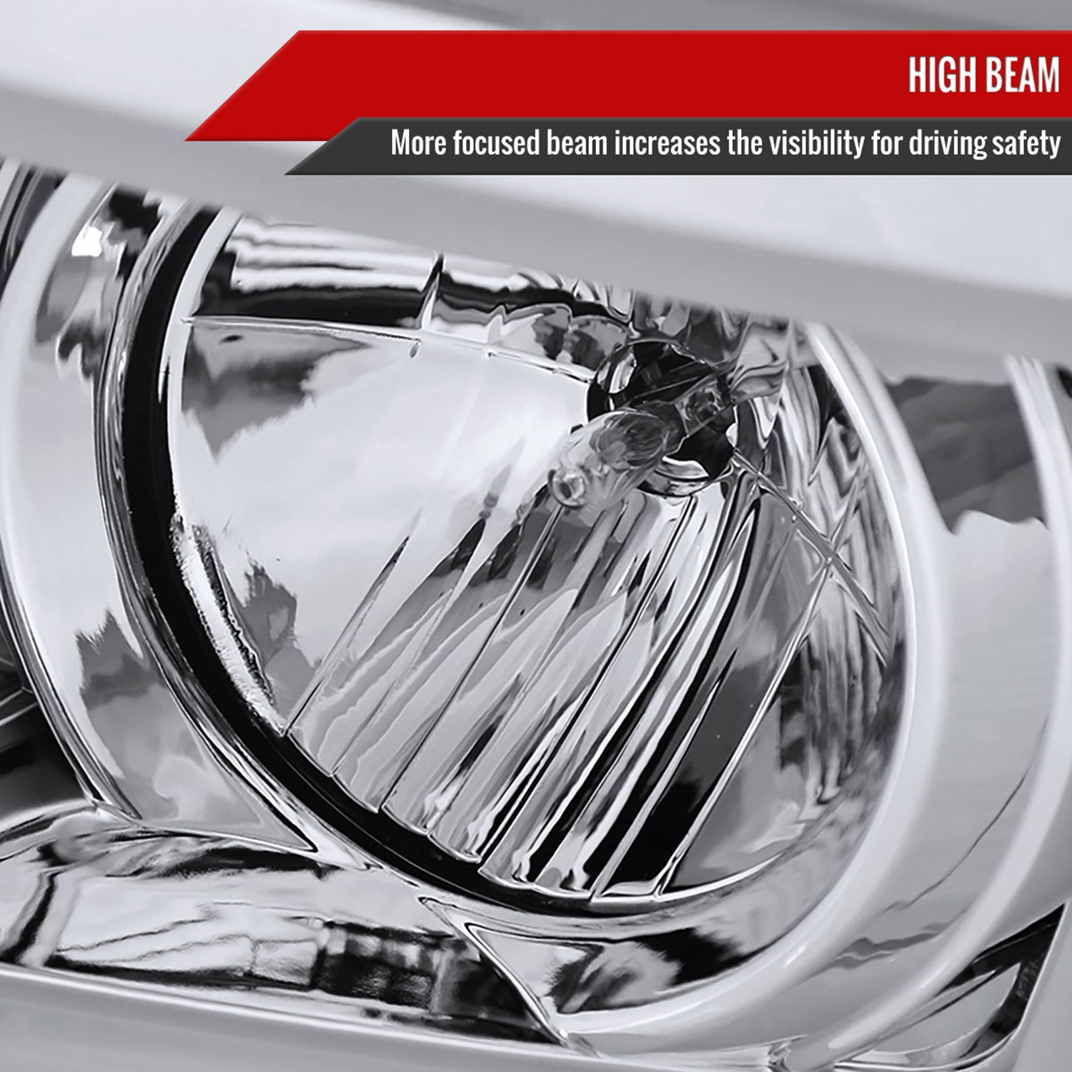 2007-2013 Chevy Silverado 1500 2500HD 3500HD Dual LED C-Bar Headlights Chrome