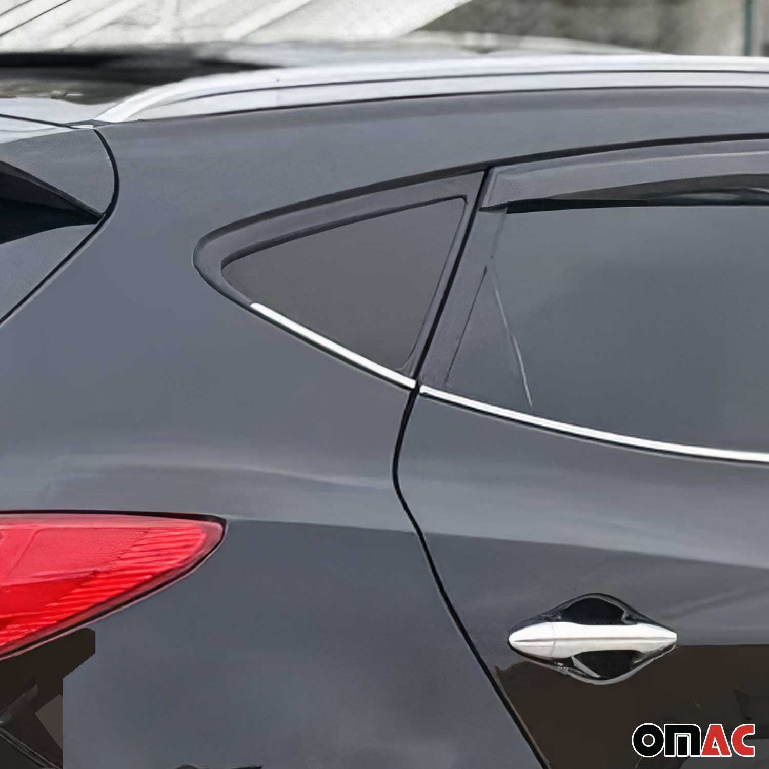 2010-2015 Hyundai Tucson Window Molding Trim Streamer Stainless Steel Silver 6 Pcs