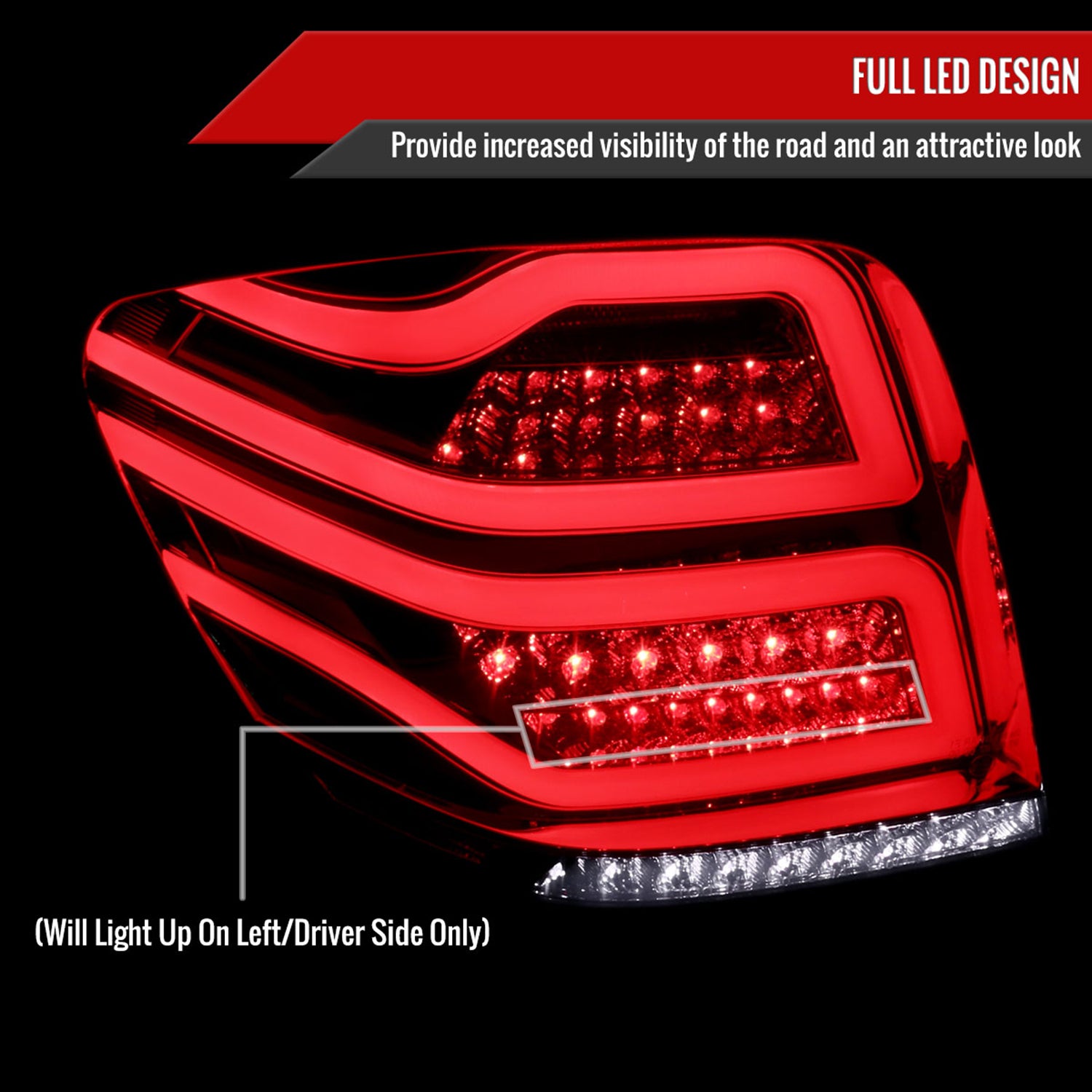 2006-2011 Mercedes Benz W164 ML Class LED Tail Lights Chrome/Smoke Lens